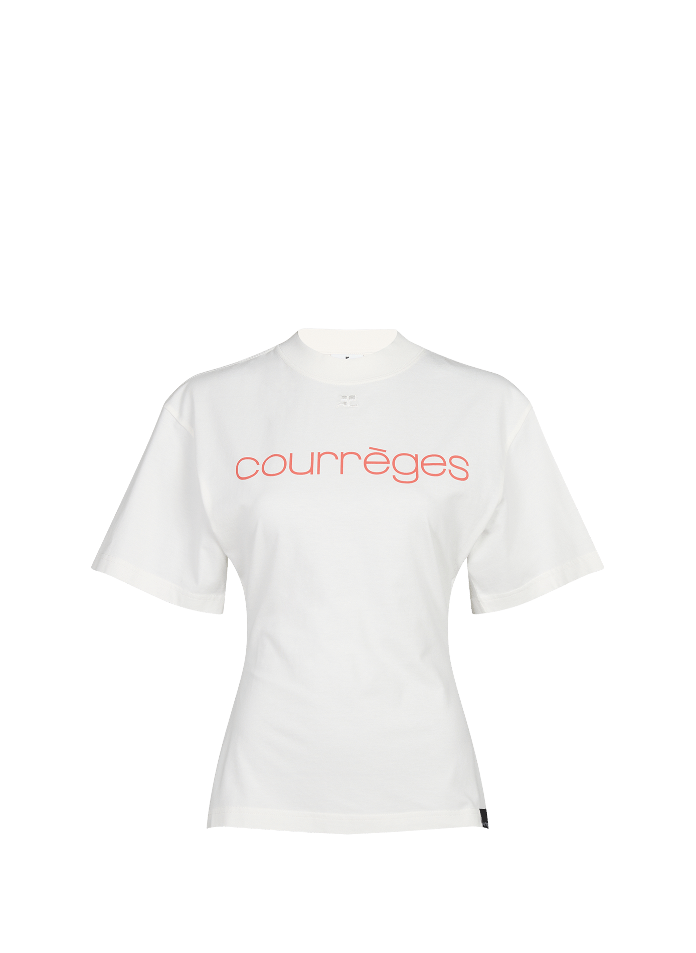 Round neck cotton t-shirt White COURRÈGES