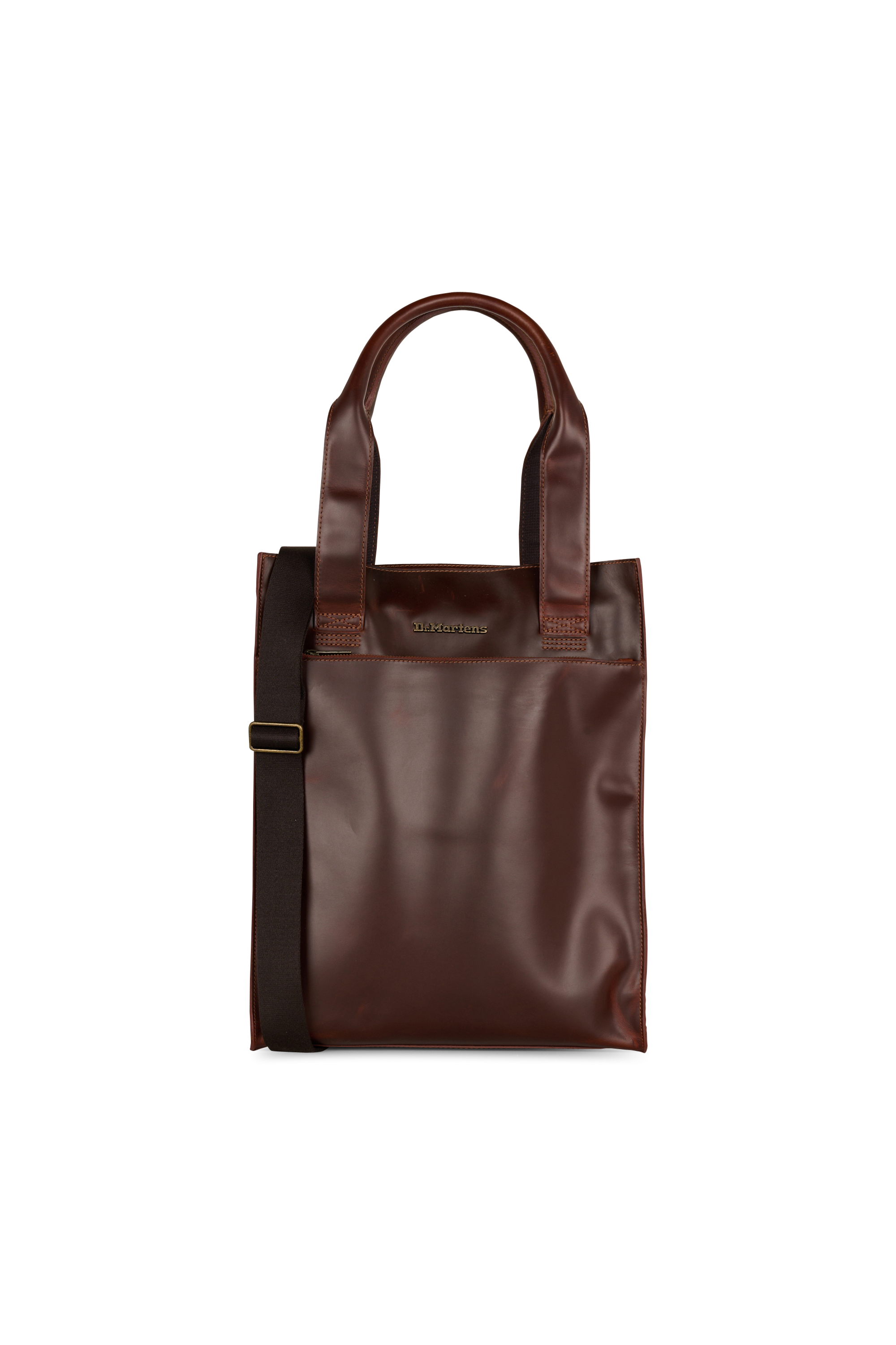 Sac shoppinge en cuir DR. MARTENS Marron