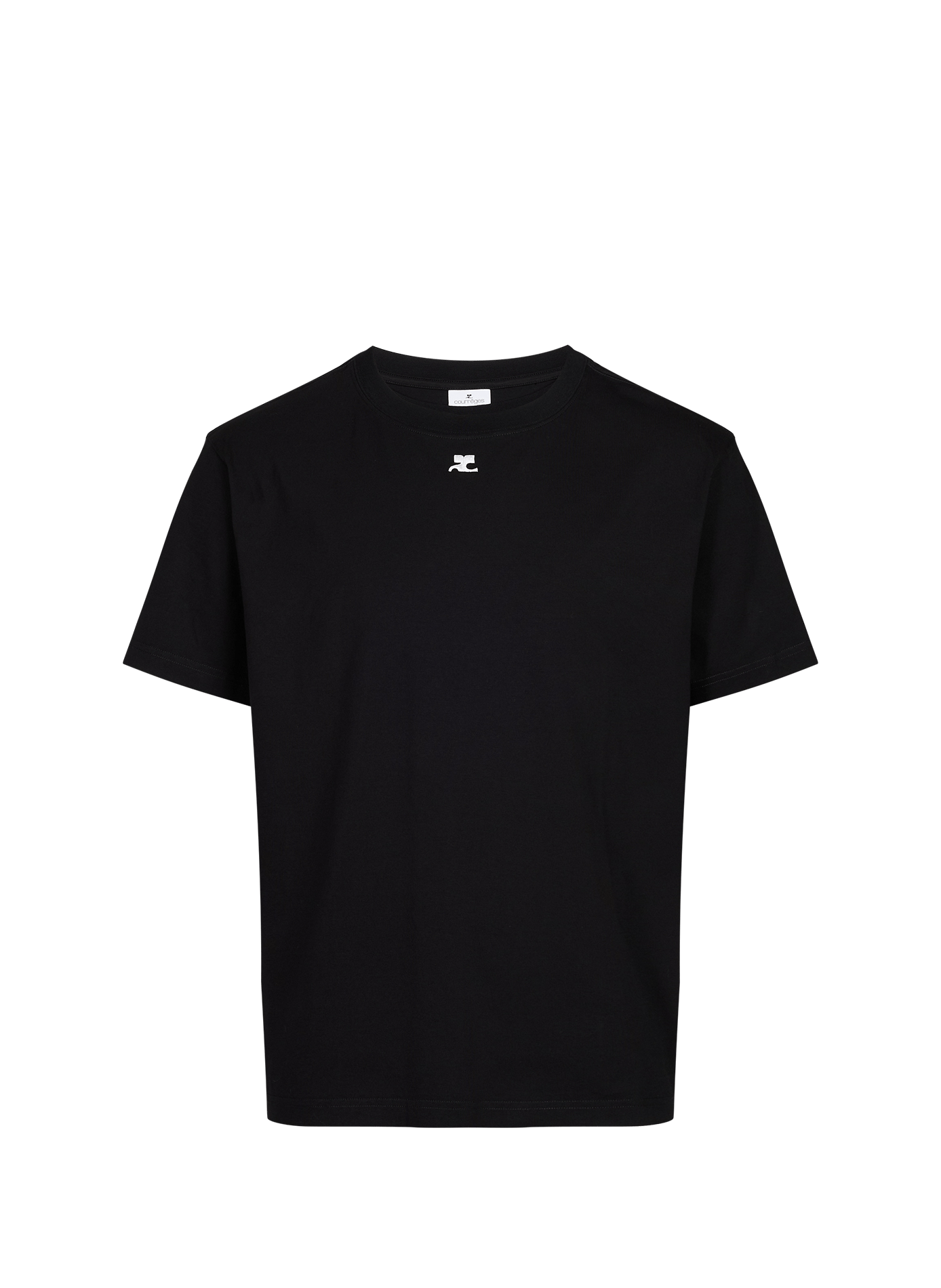 Katoenen t-shirt COURRÈGES Zwart