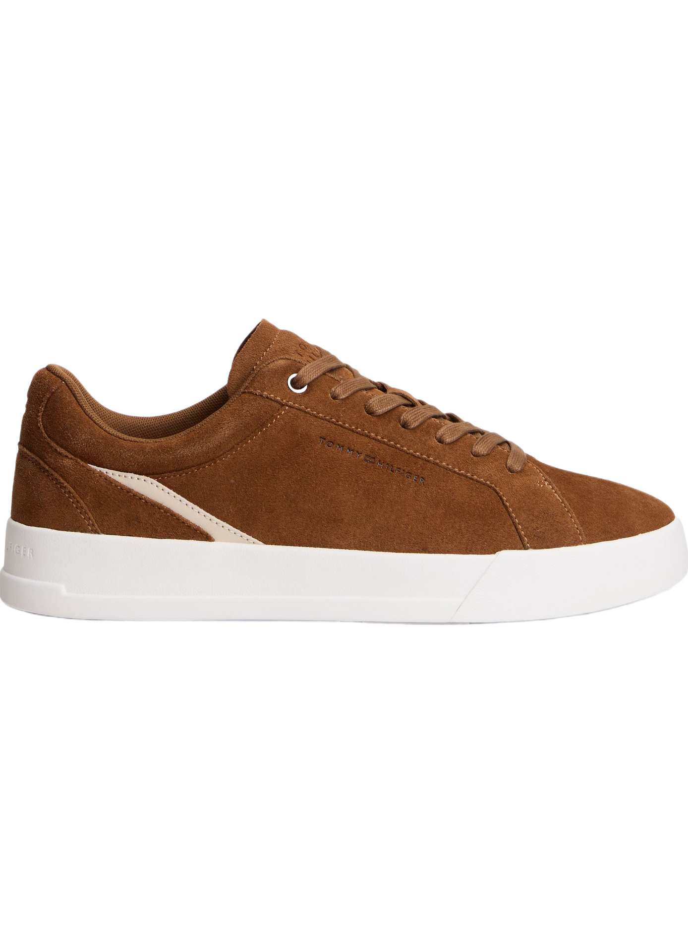 Premium Leather Court Sneakers TOMMY HILFIGER Brown