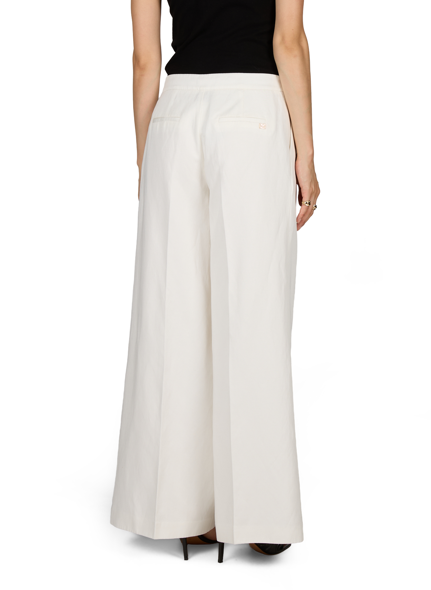 Plissierte Wide-Leg-Hose mit mittelhoher Taille GUESS Beige