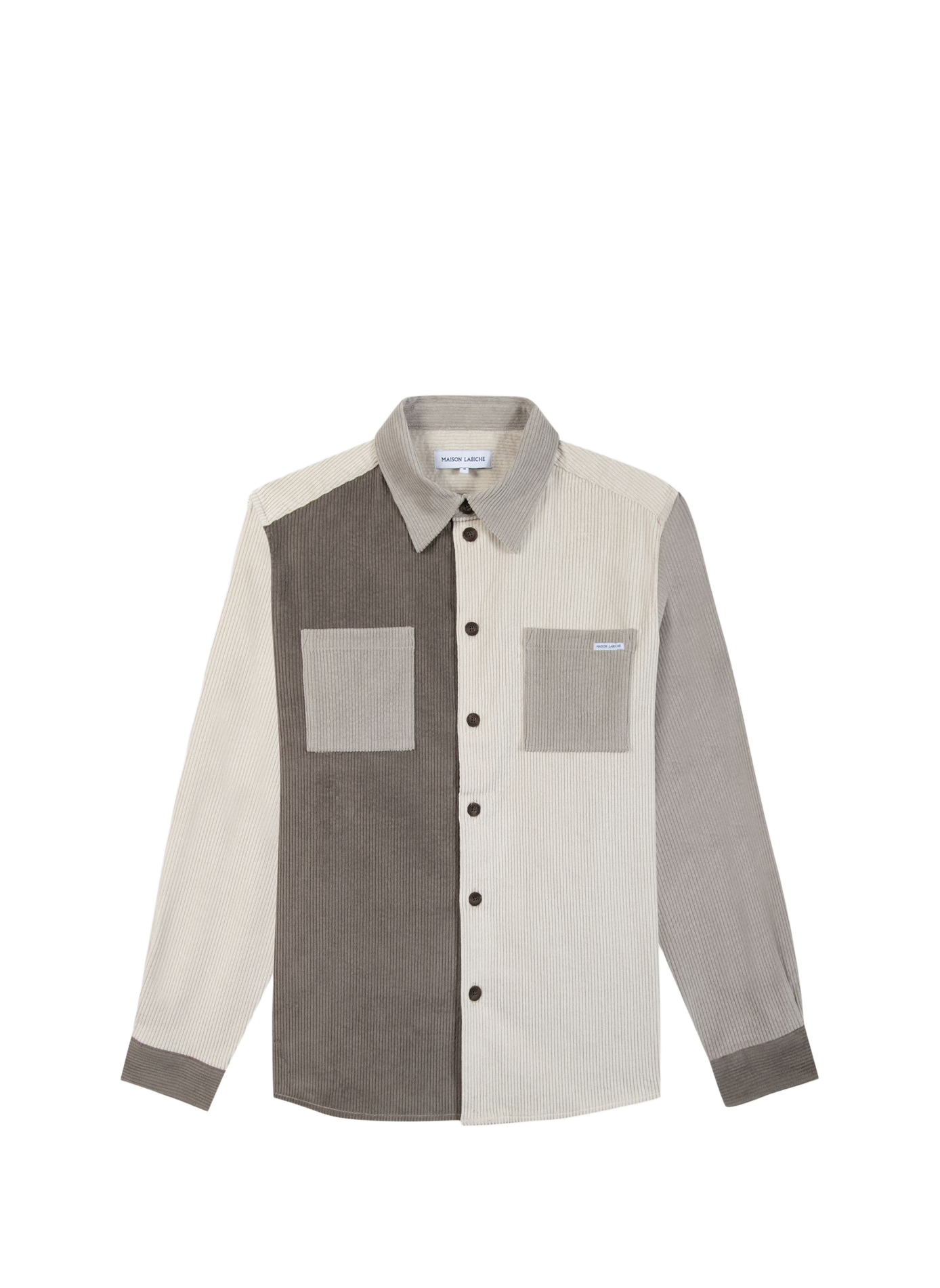 Straight classic collar shirt in blended cotton MAISON LABICHE Beige
