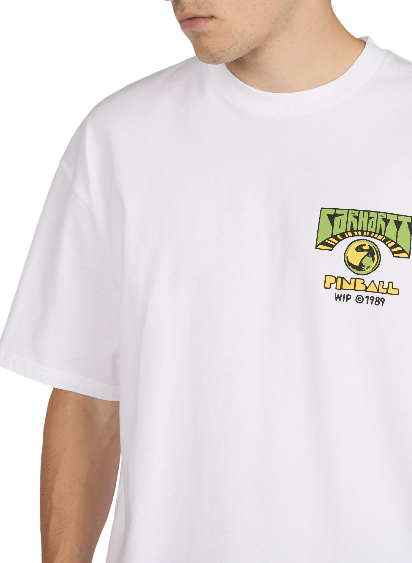 T-shirt imprimé à col rond en coton CARHARTT WIP Blanc