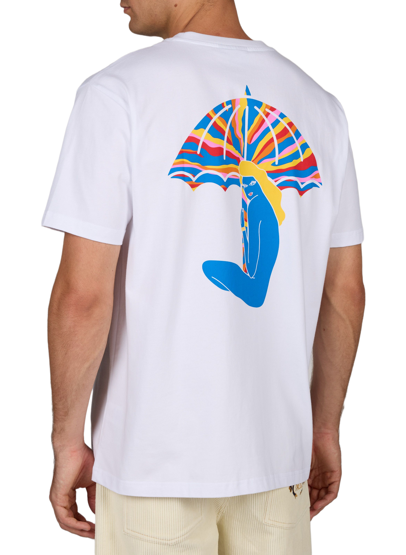 Printed straight t-shirt HELAS CAPS White