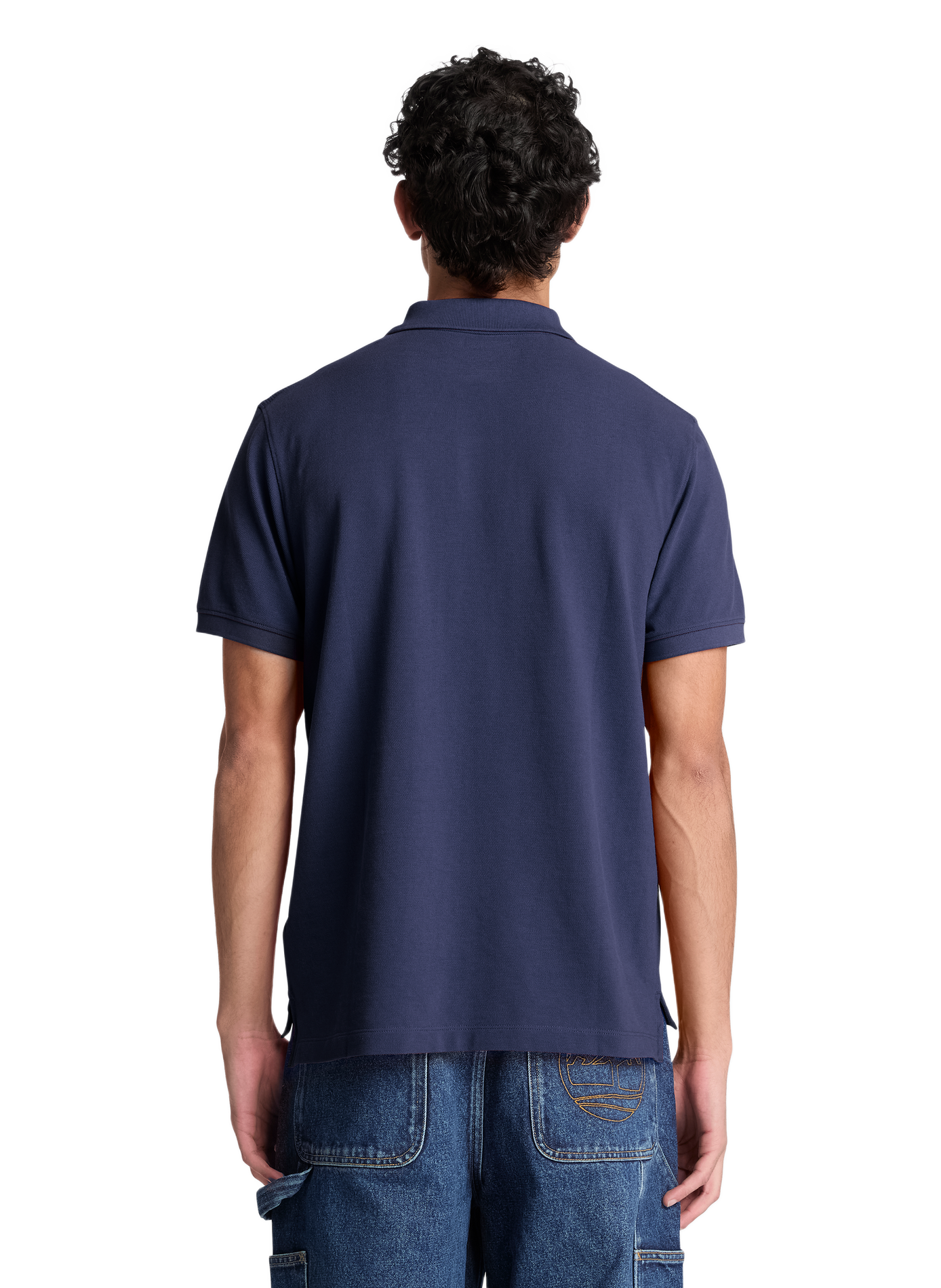 Polo a maniche corte con logo in cotone TIMBERLAND Blu