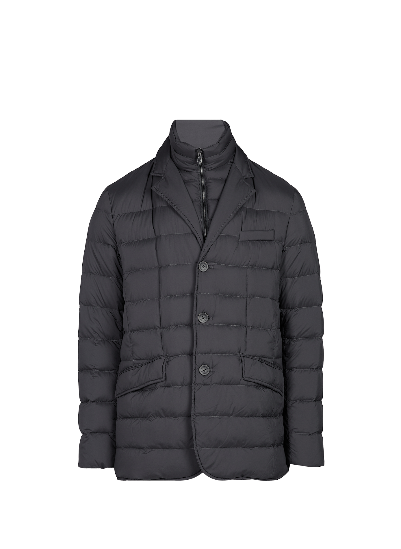 Straight puffer jacket with high neck HERNO Grey