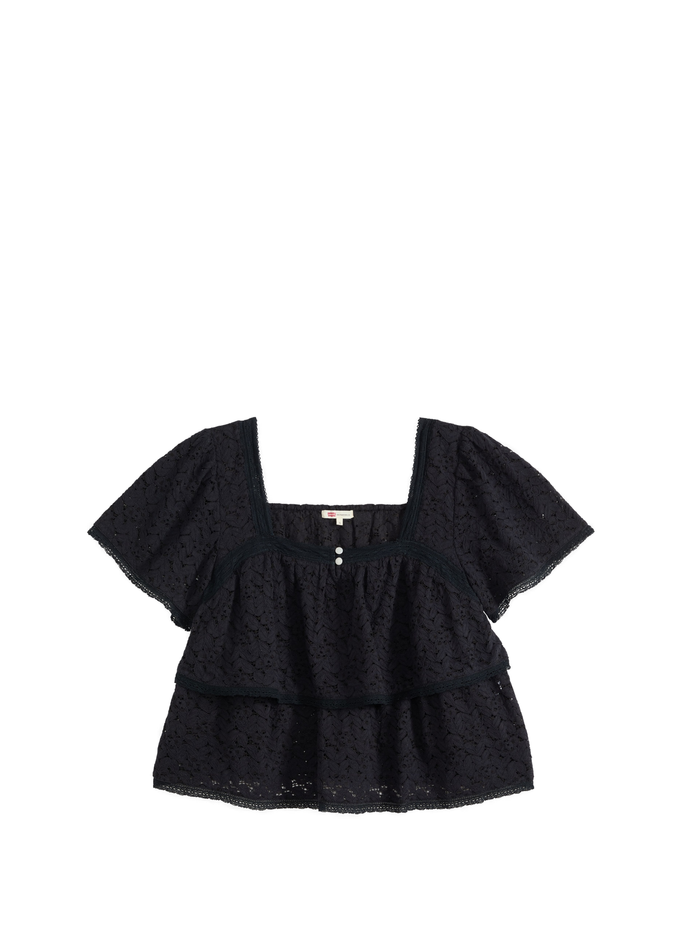 Blouse Dom met kanten details in gemengd katoen. LEVI'S Zwart