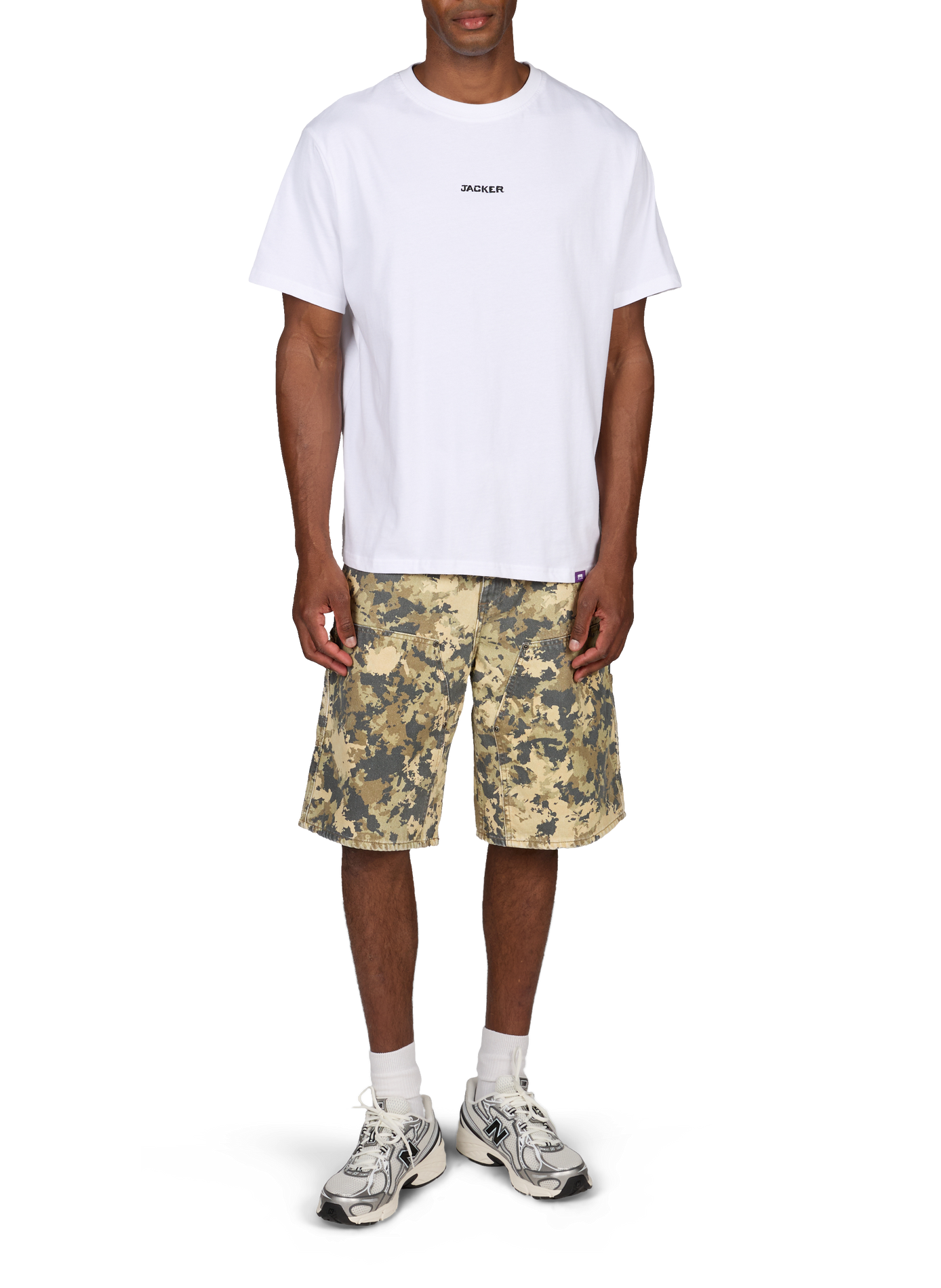 Katoenen T-shirt JACKER. Wit