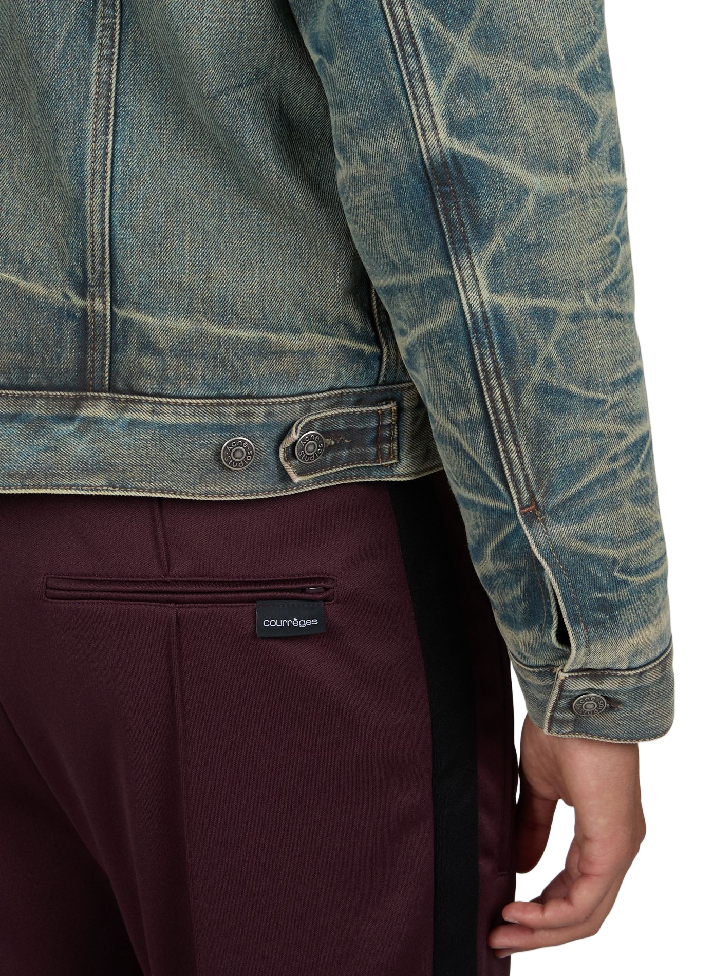 Veste en denim en coton ACNE STUDIOS Bleu