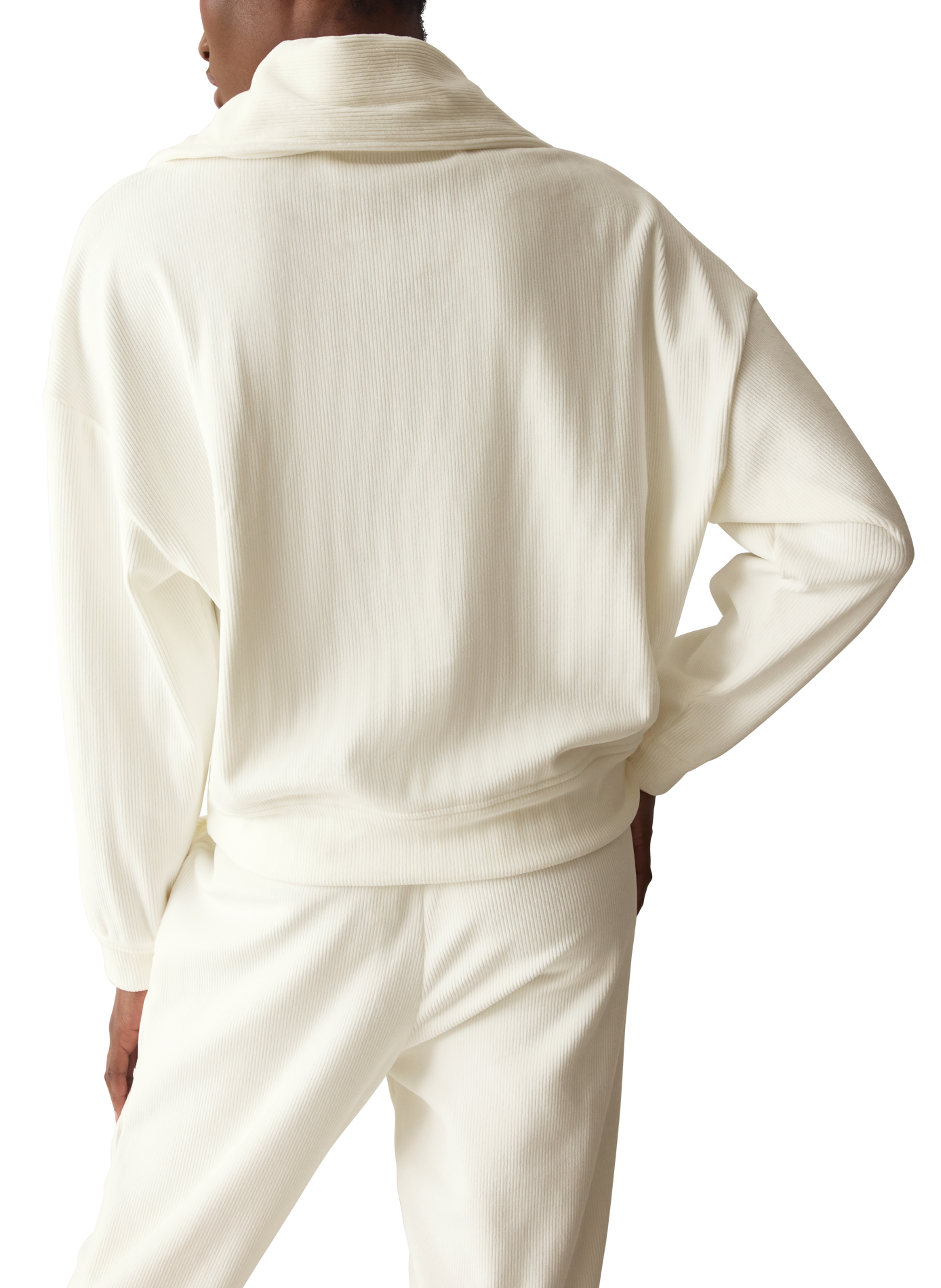 Plain oversized zip-neck sweatshirt TRIUMPH White