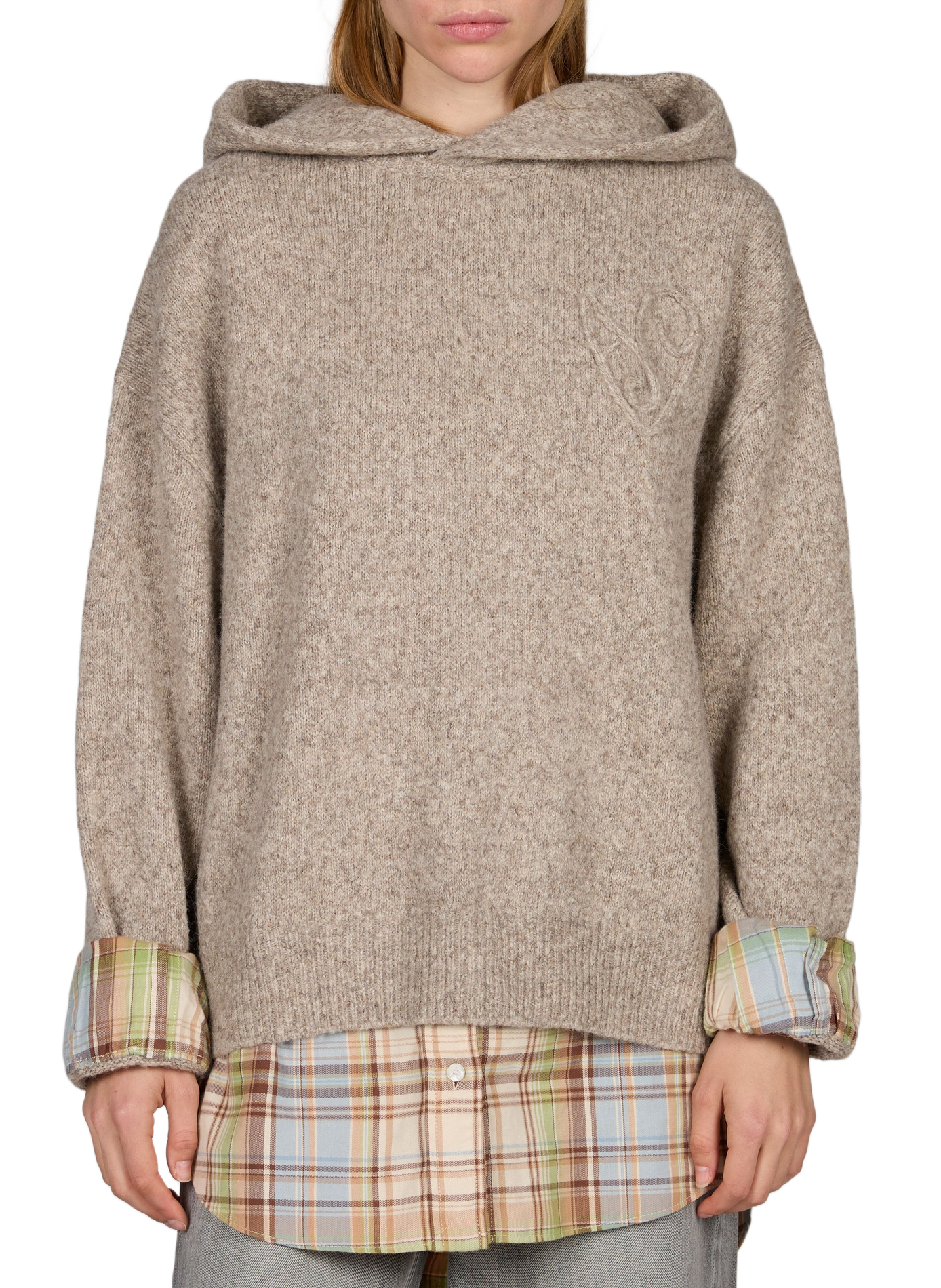 Oversize Kapuzenpullover ACNE STUDIOS Beige