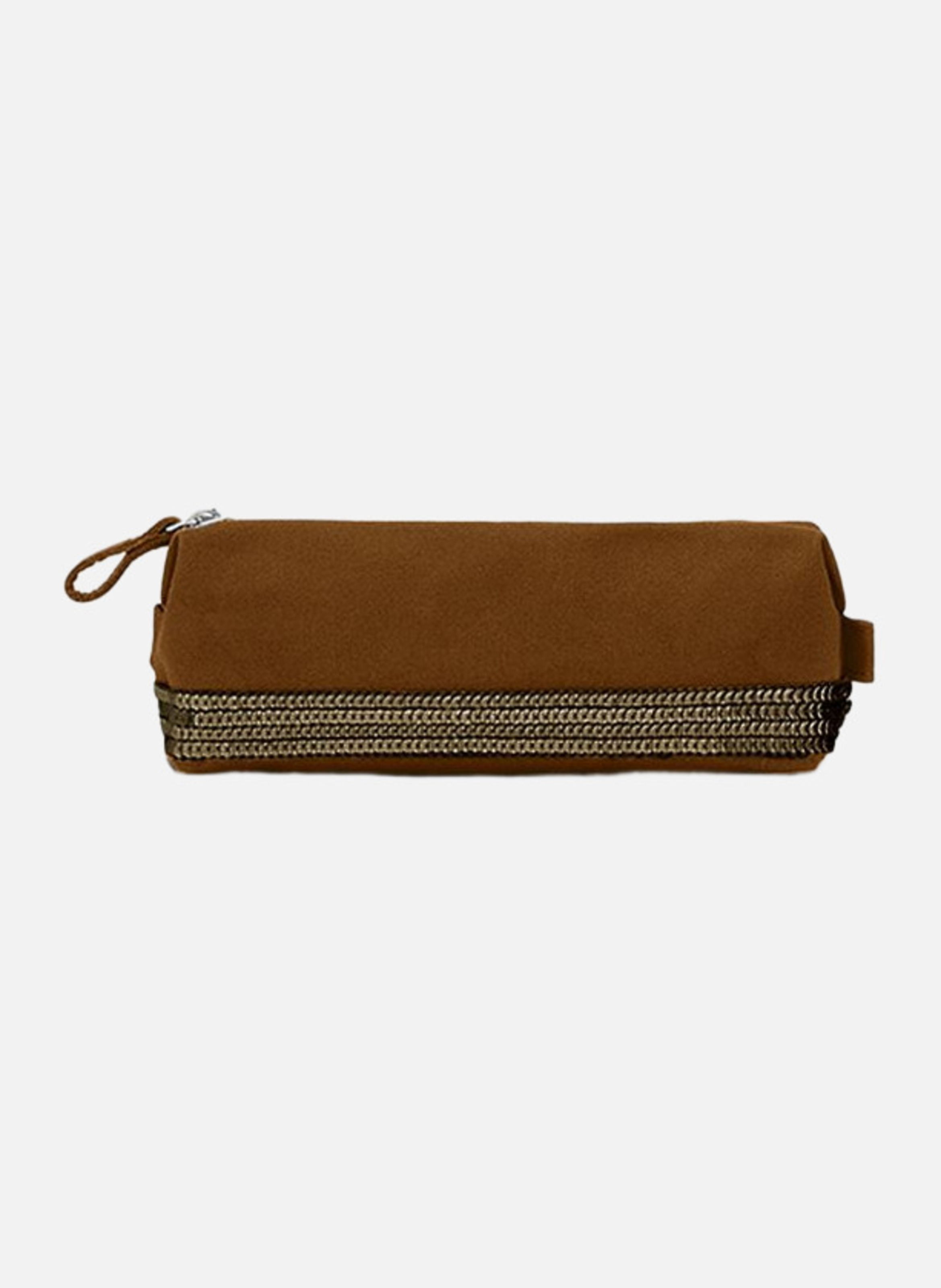 Trousse écolier en toile VANESSA BRUNO Marron