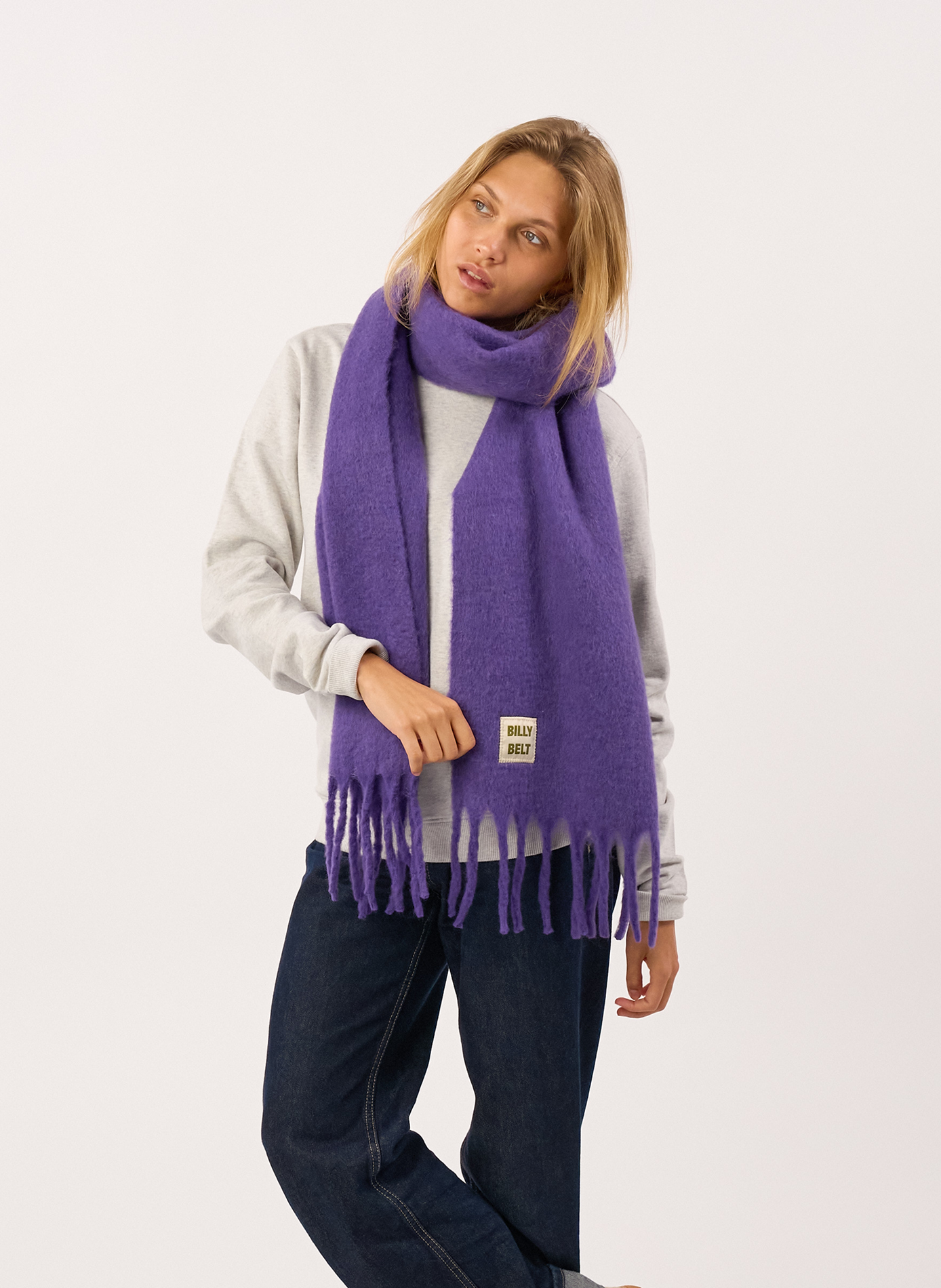Echarpe en laine large BILLYBELT Violet