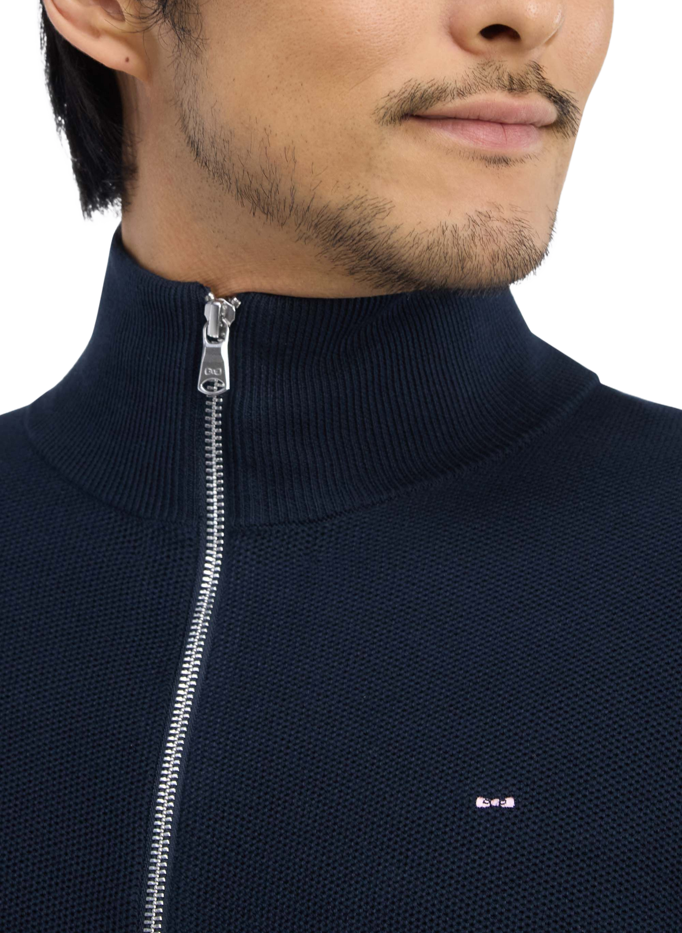 High-neck cardigan EDEN PARK Blue