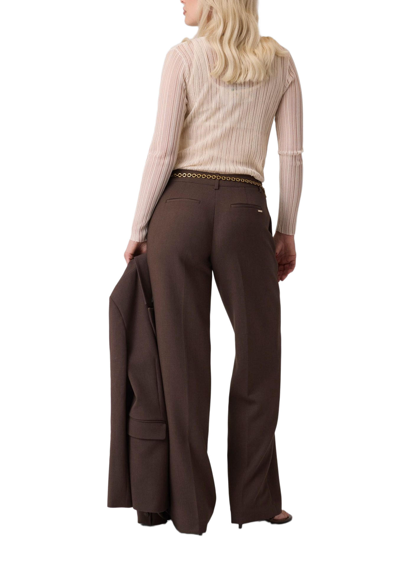 Pantalon large GUESS Braun