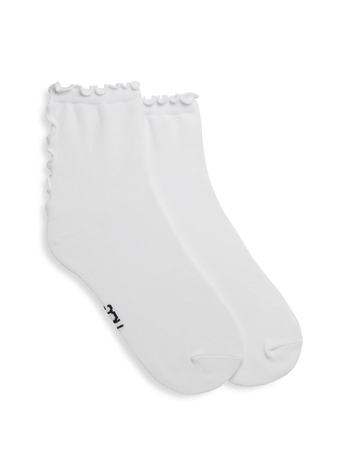 Mid-calf socks with scalloped edges UGG White