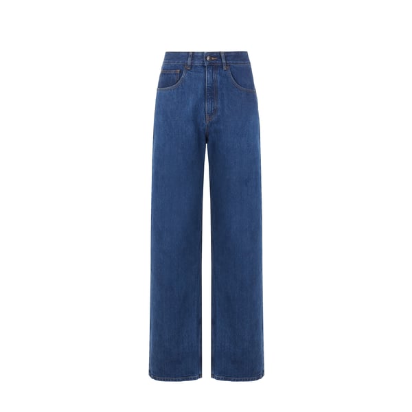 Etre Cecile Jean Mom En Coton Denim In Blue