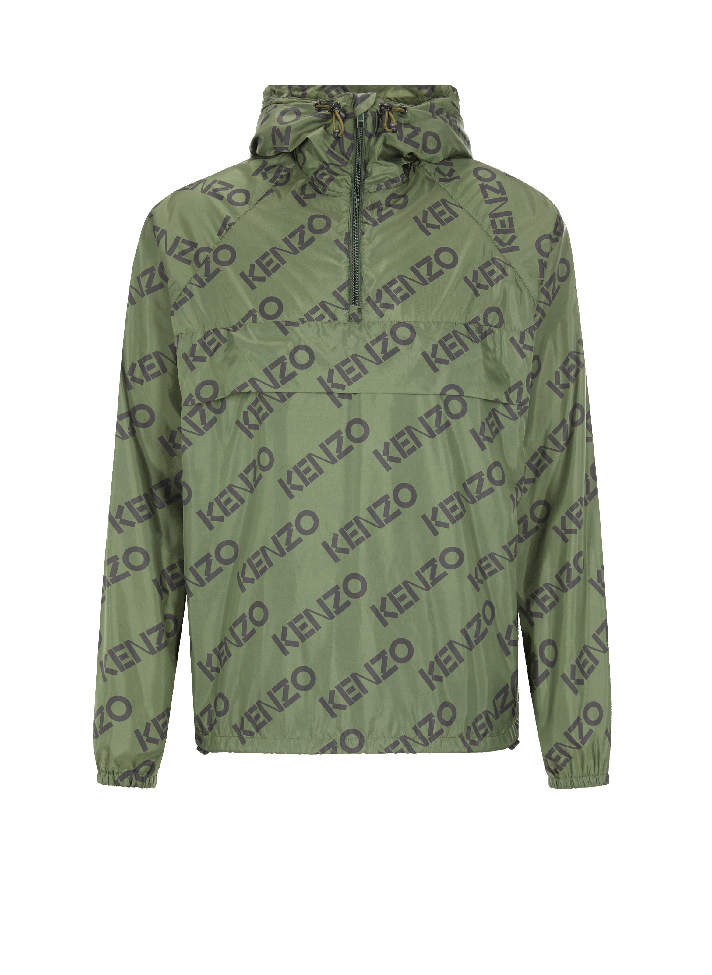 Hooded windbreaker KENZO Green
