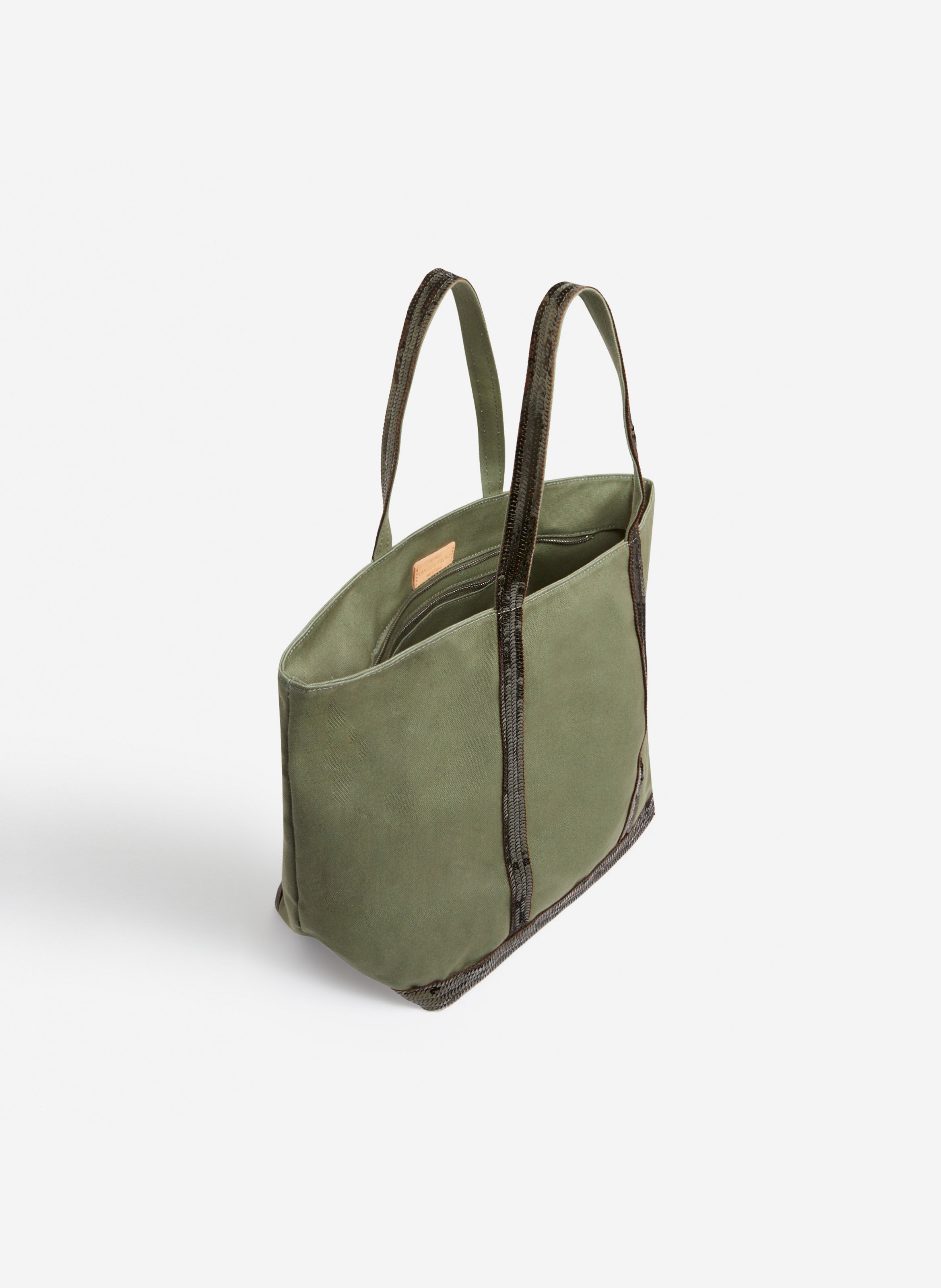 Cabas l zippé en toile VANESSA BRUNO Vert