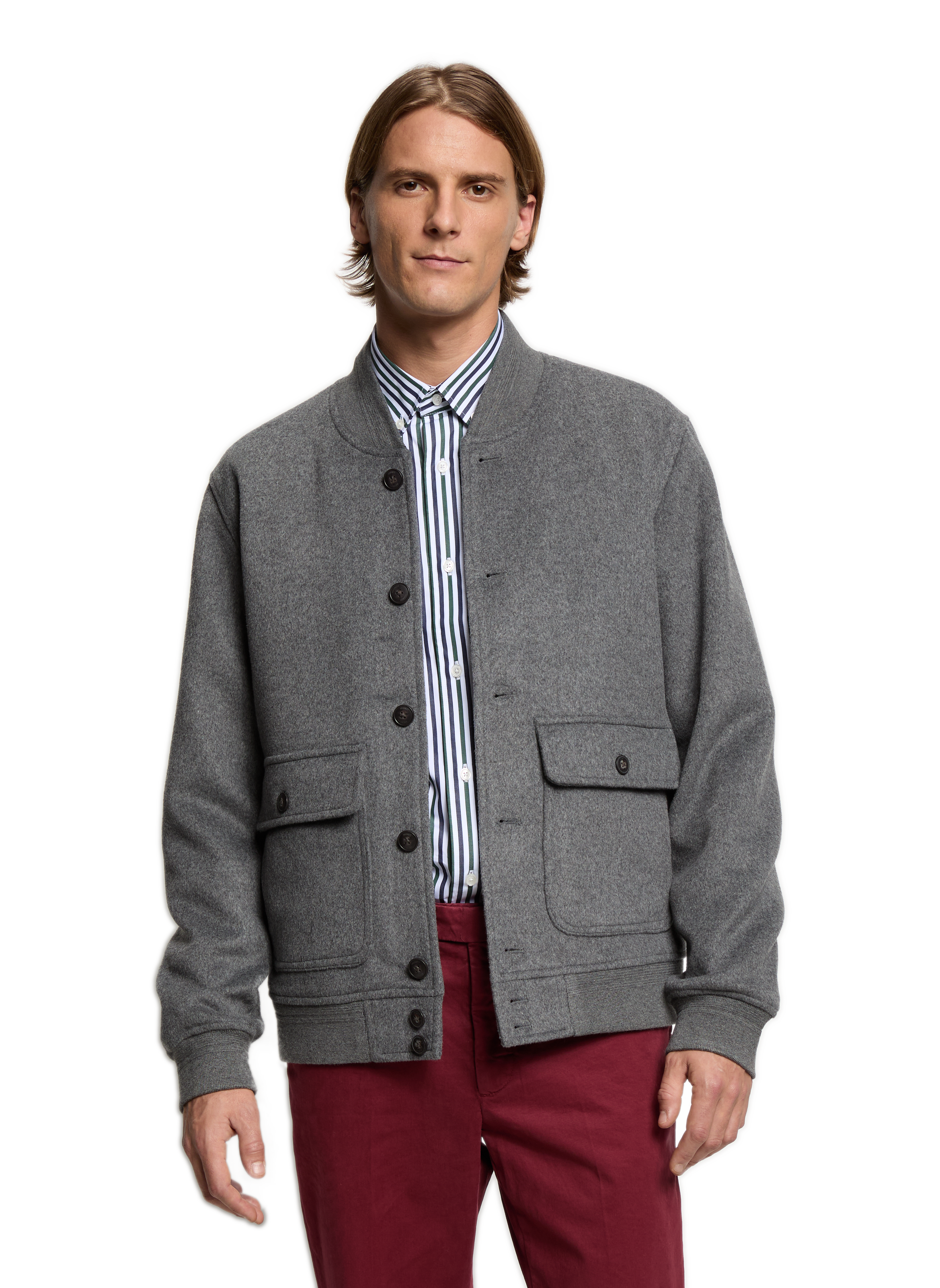 HACKETT Wool bomber jacket Red