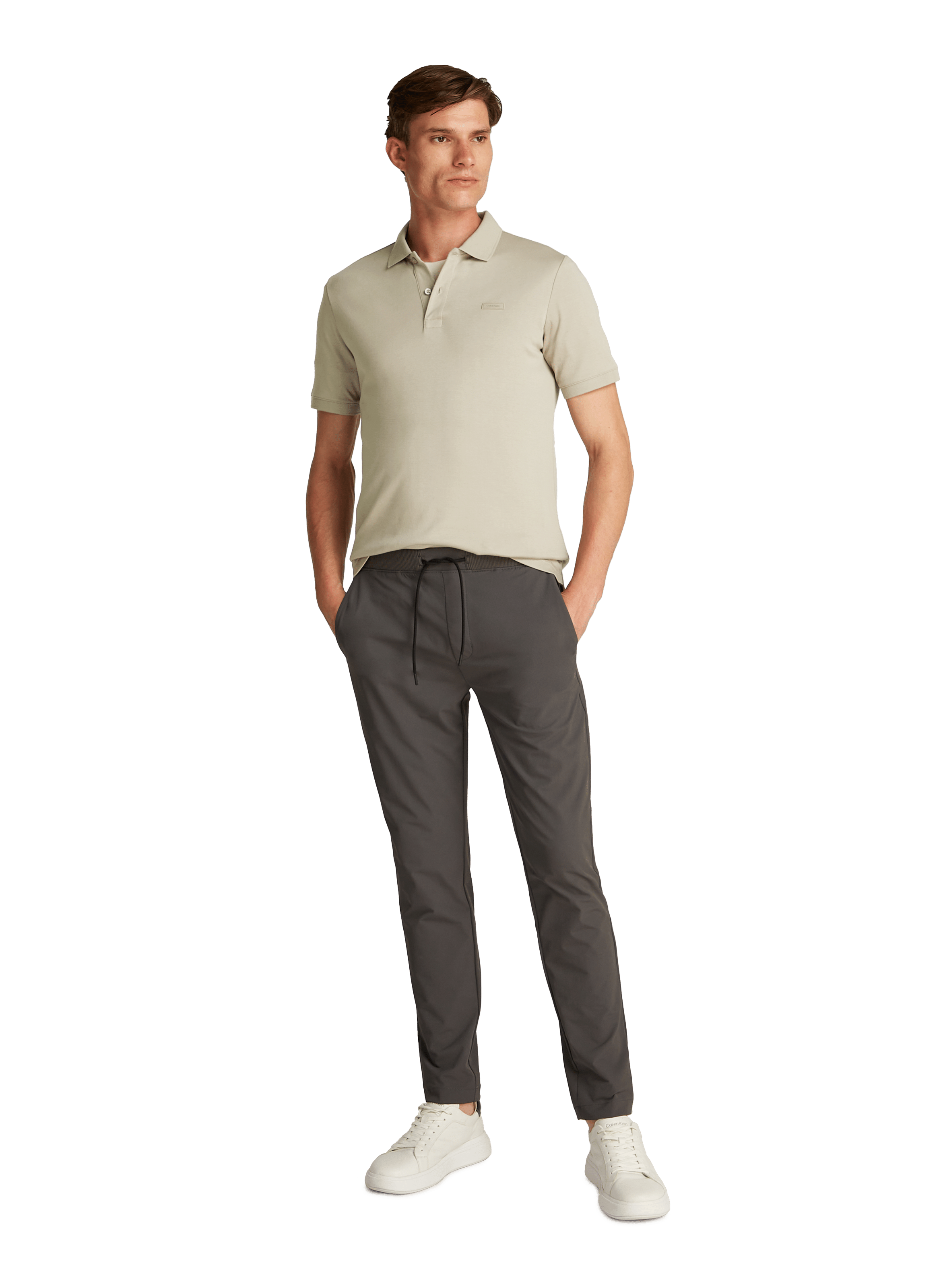 Polo en coton CALVIN KLEIN Beige