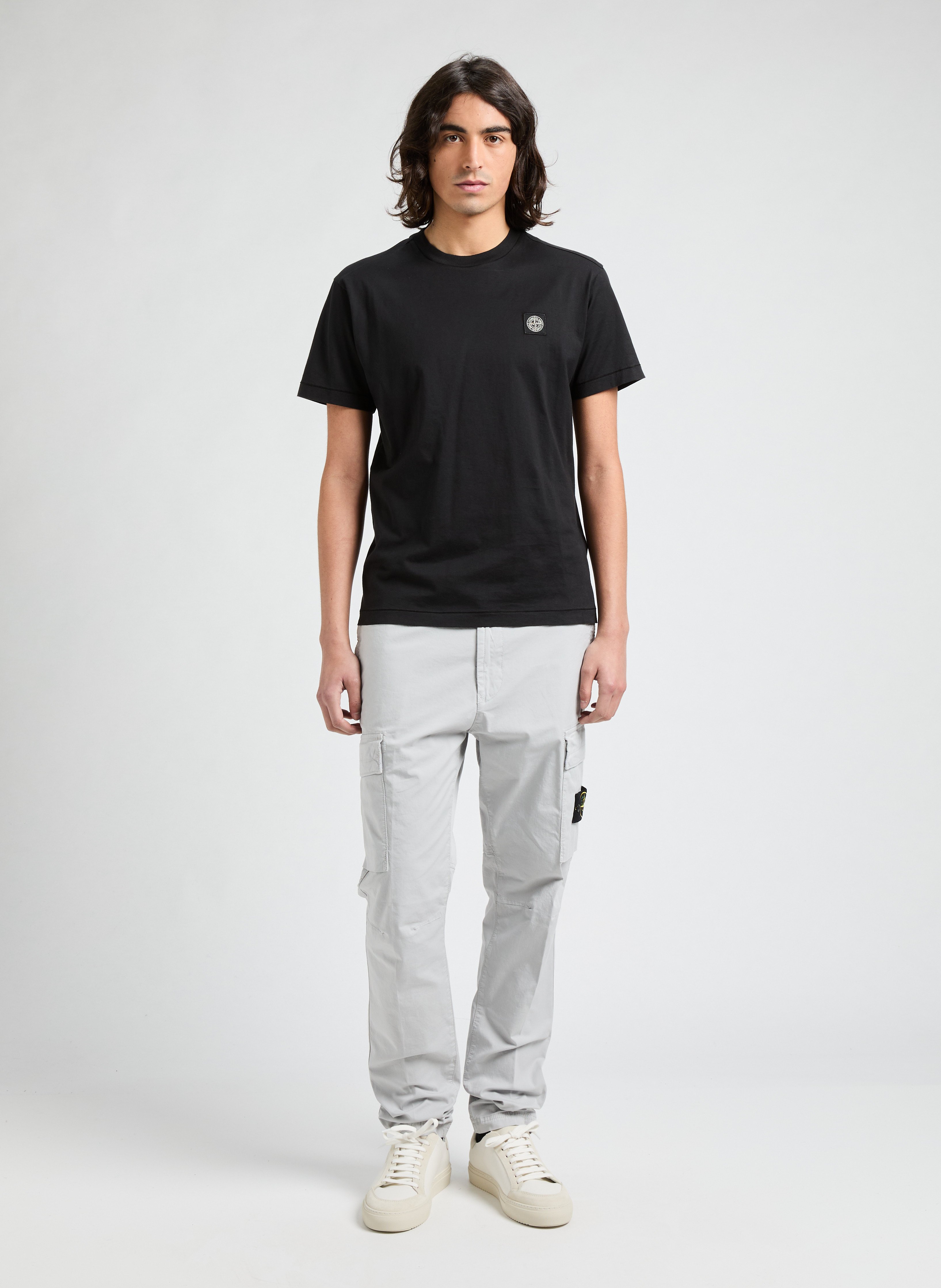 Cotton T-shirt STONE ISLAND Black