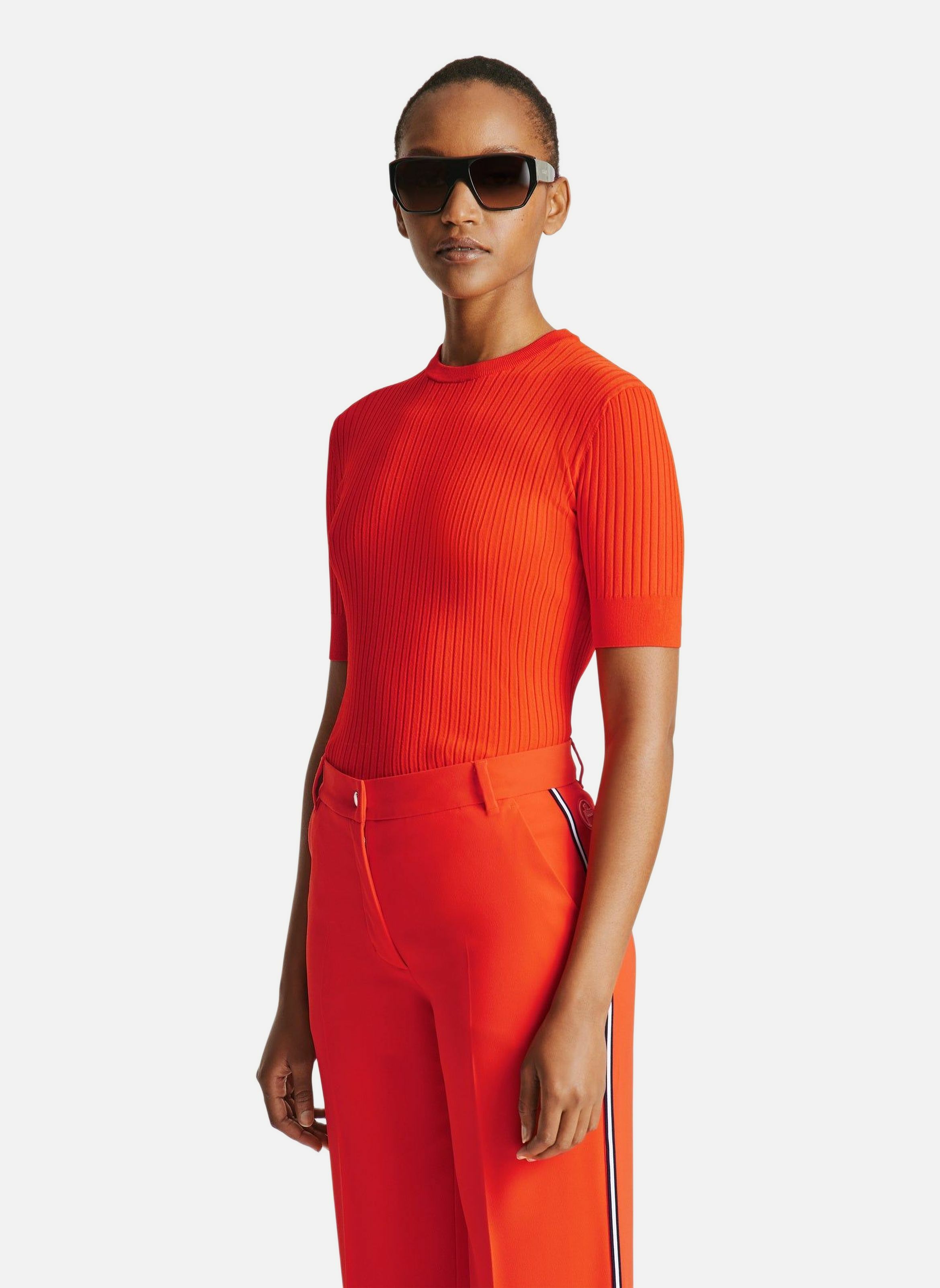 T-shirt manches courtes jadou col rond coupe ajustée FUSALP Orange