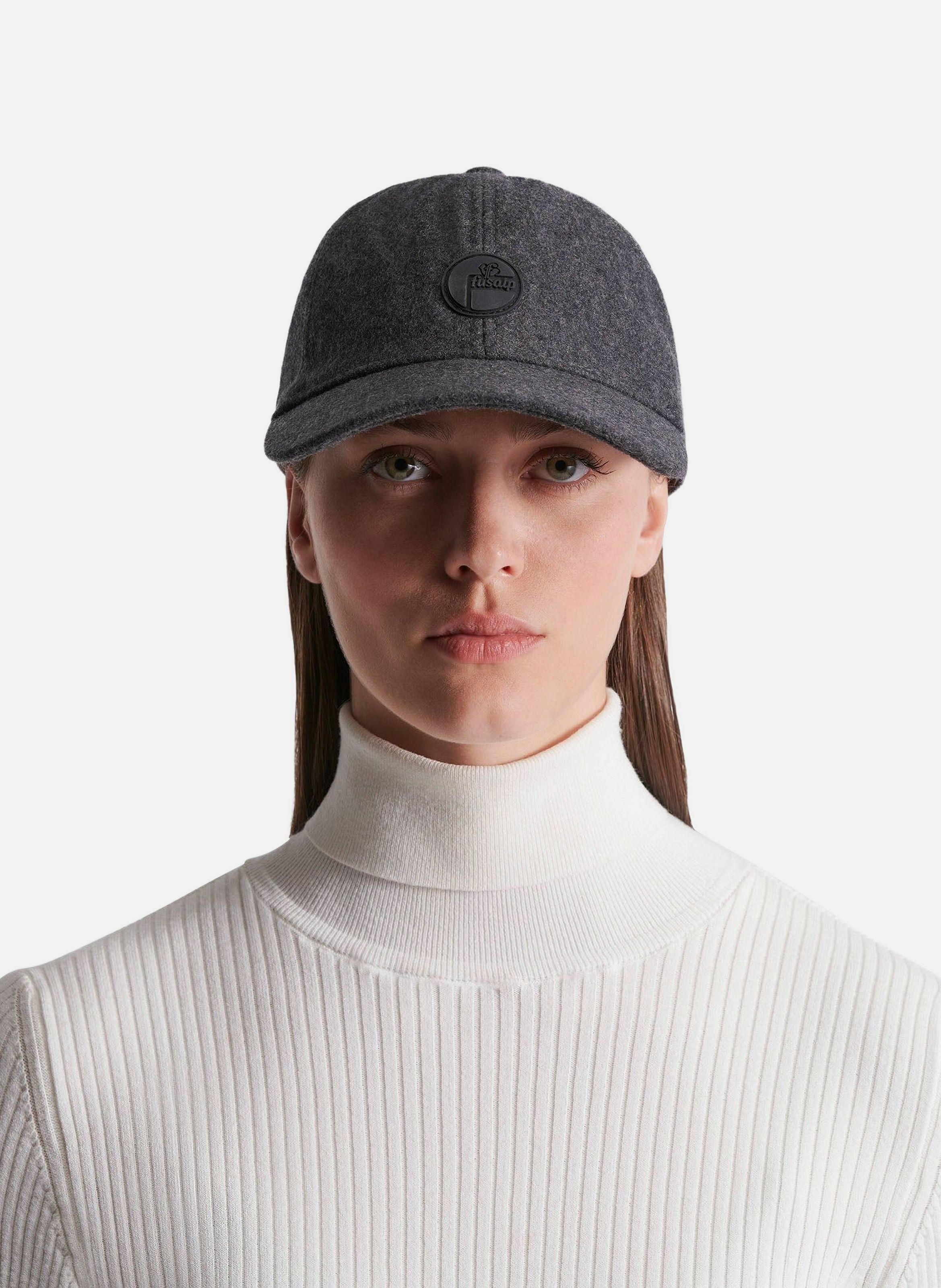 Casquette wool cap laine FUSALP Noir