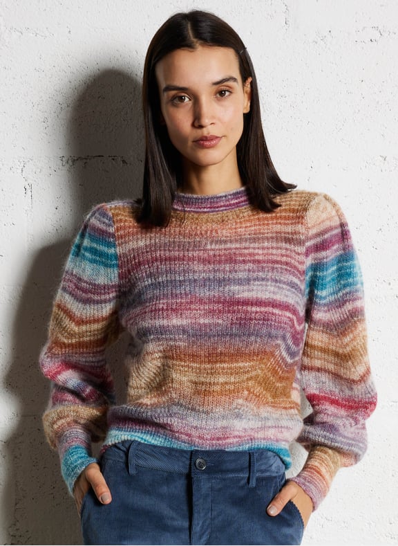 Pull col rond en laine mélangée jullia Multicolore by BA&SH BA&SH Pull col rond en laine mélangée jullia Multicolore