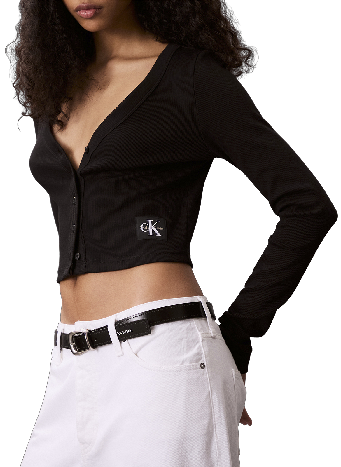 Gilet slim côtelé CALVIN KLEIN Noir