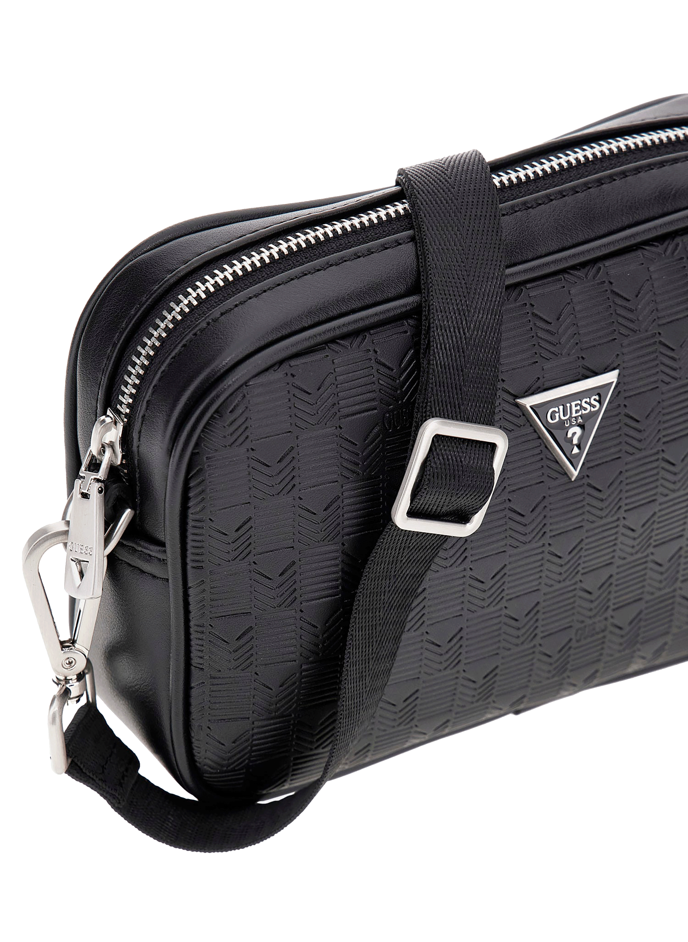 Textured shoulder bag GUESS Black