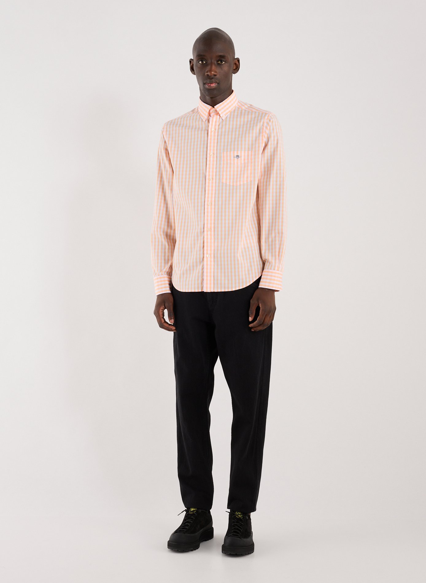 Check cotton Shirt GANT Orange