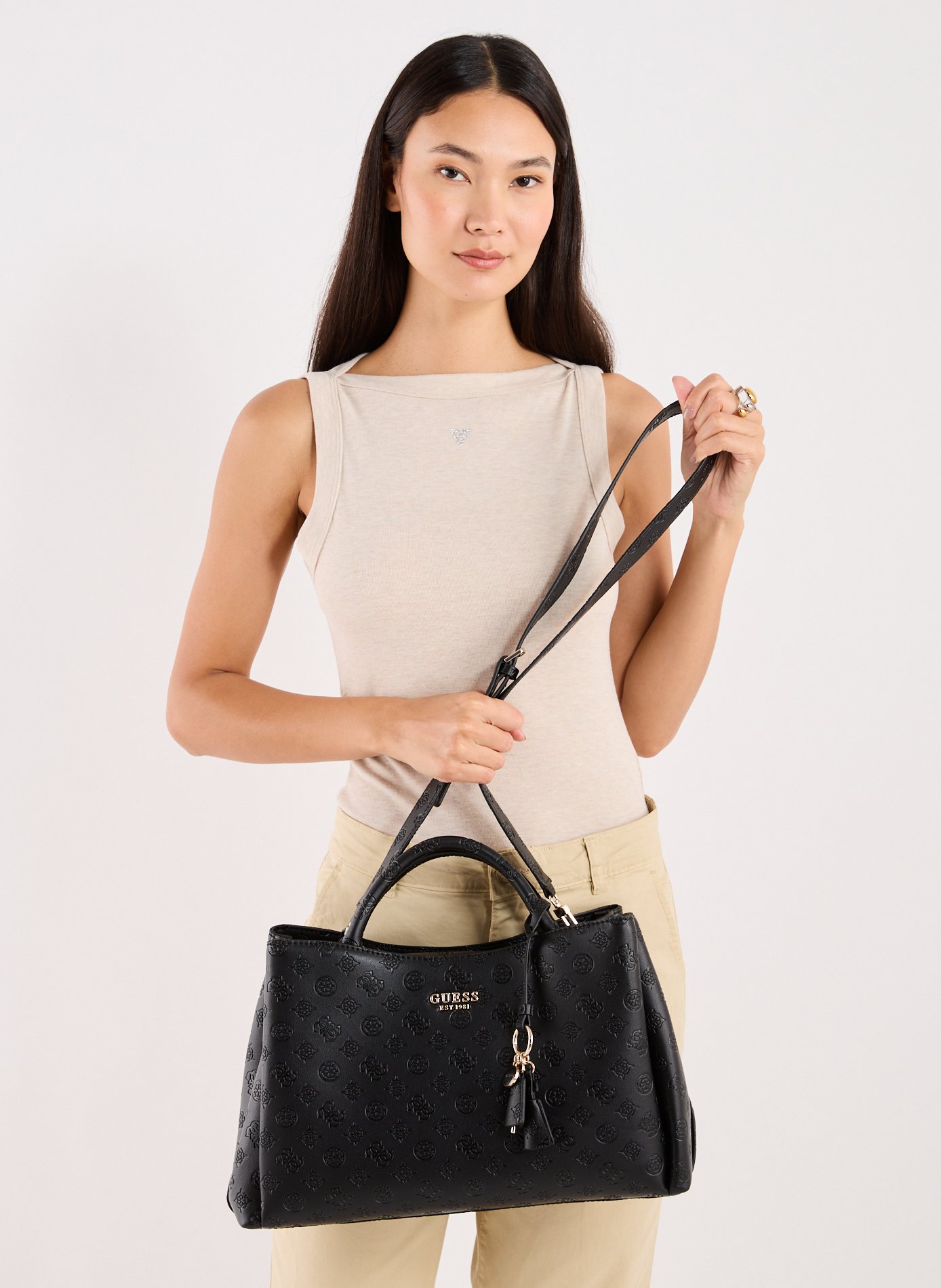 Sac à main Phoebe GUESS Noir