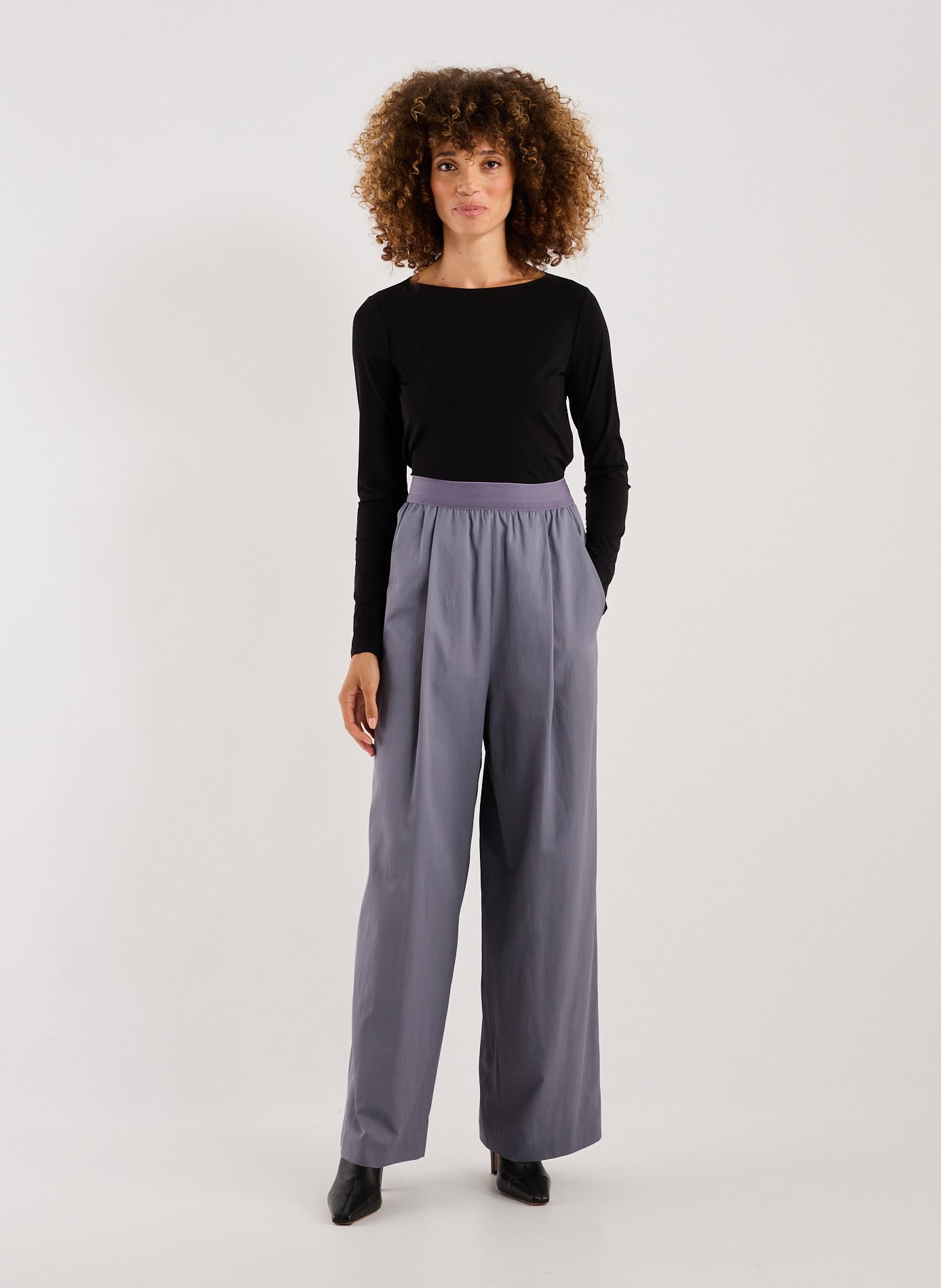Elasticated trousers TIBI Purple