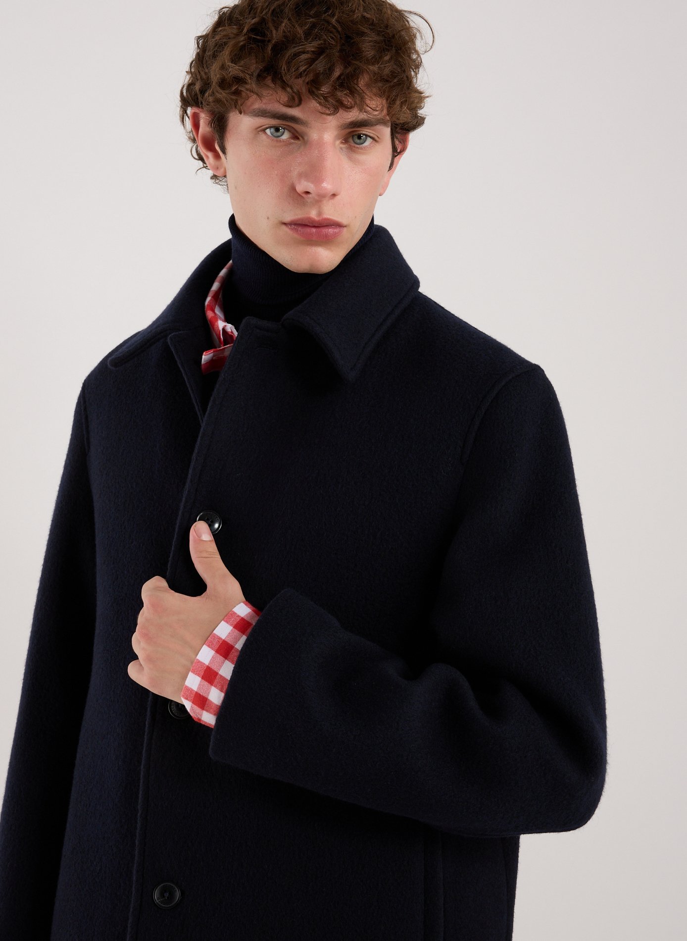 Manteau col classique en laine mélangée CLOSED Bleu