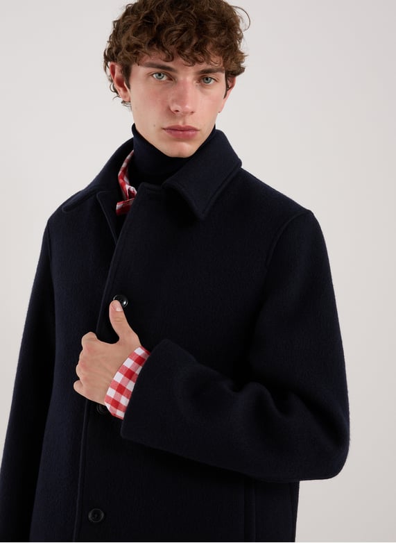 Manteau col classique en laine mélangée | Bleu by CLOSED Manteau col classique en laine mélangée Bleu