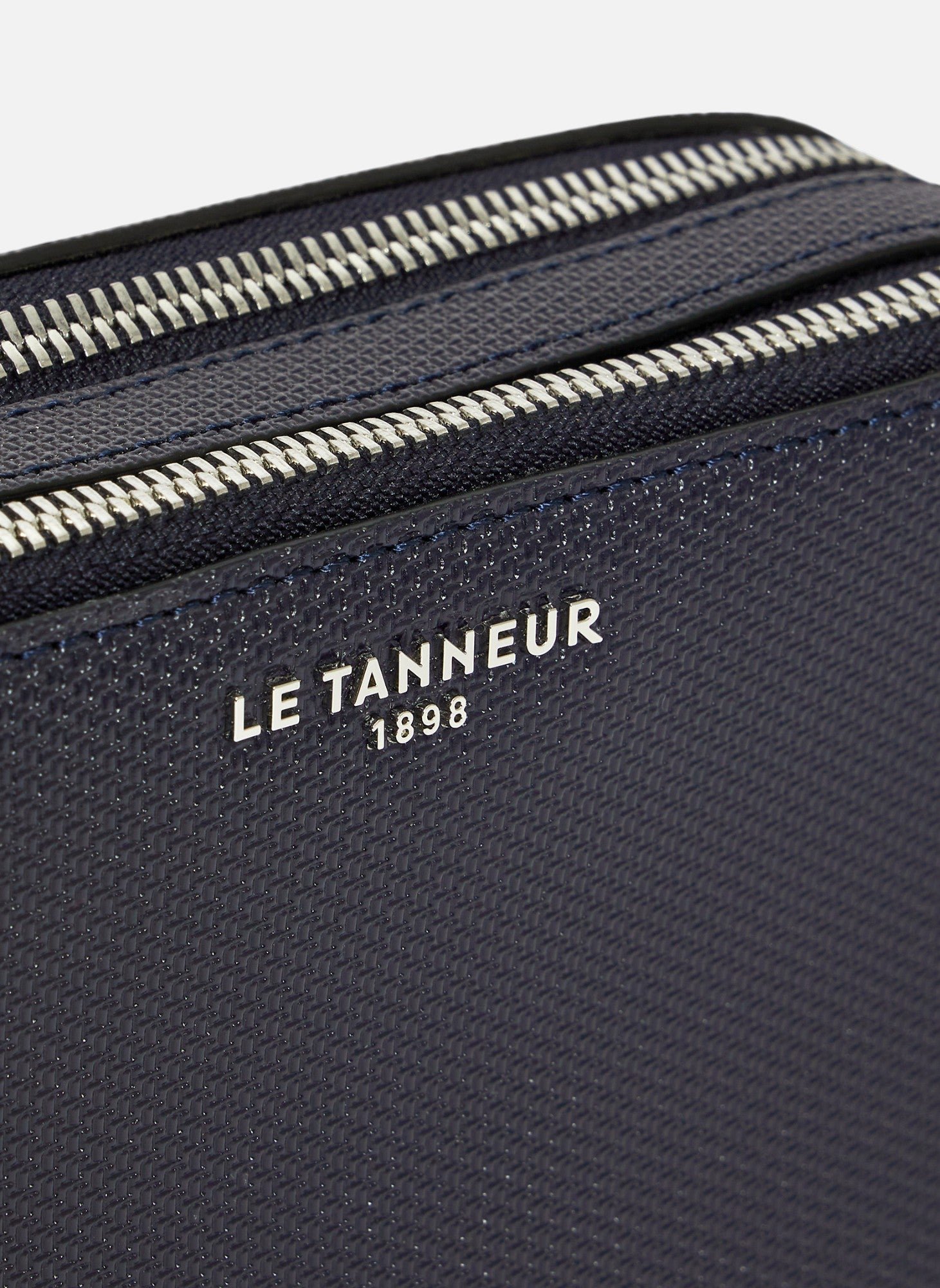 Petite sacoche 2 compartiments emile en cuir signature t LE TANNEUR Bleu