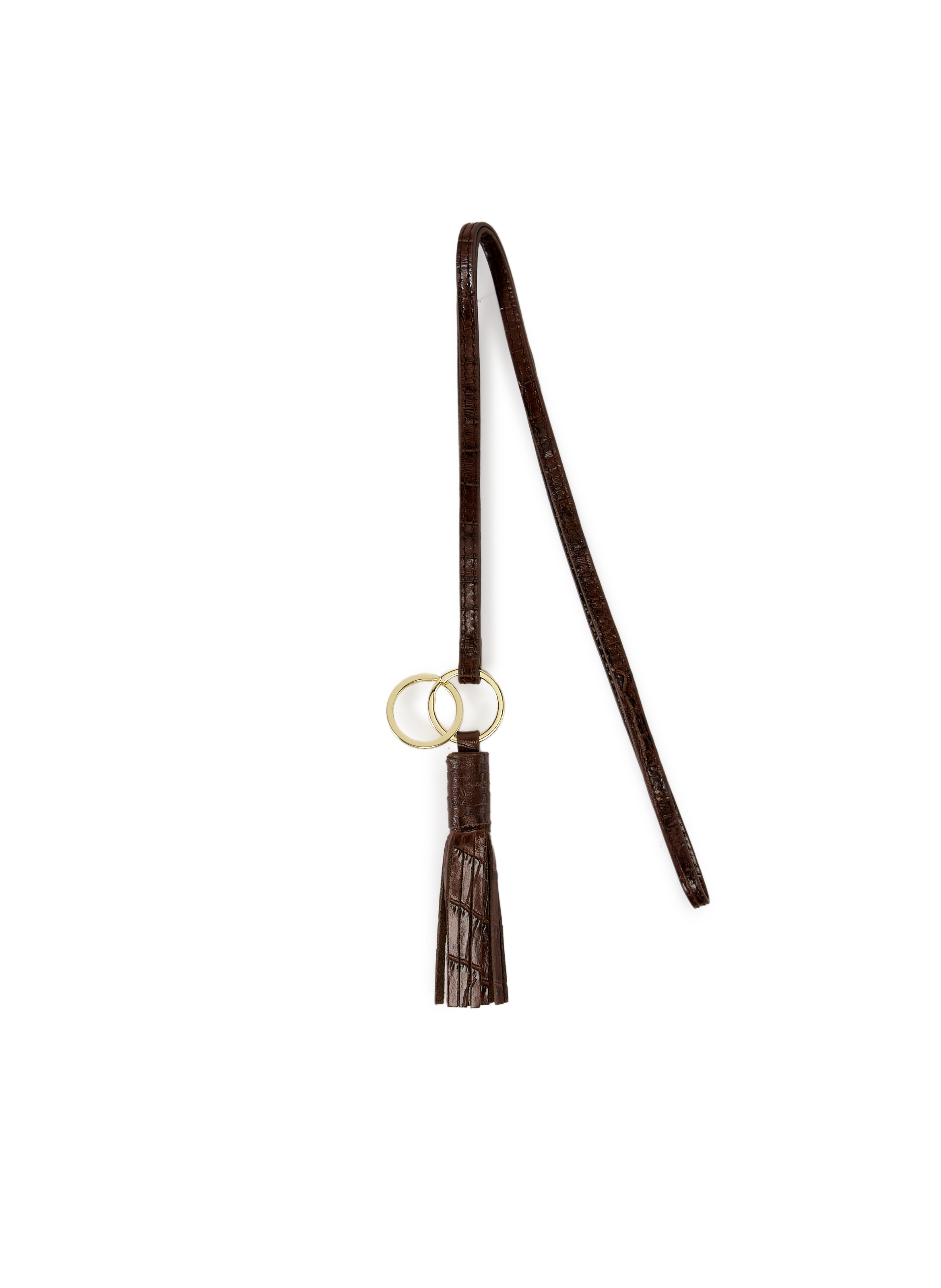 SAISON 1865 Leather Key Ring Brown