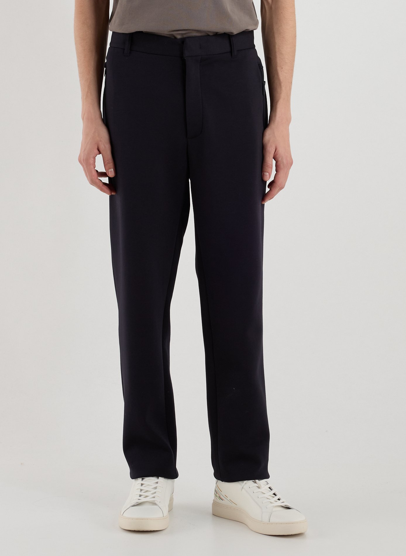 ARMANI EXCHANGE Mixed cotton trousers Blue