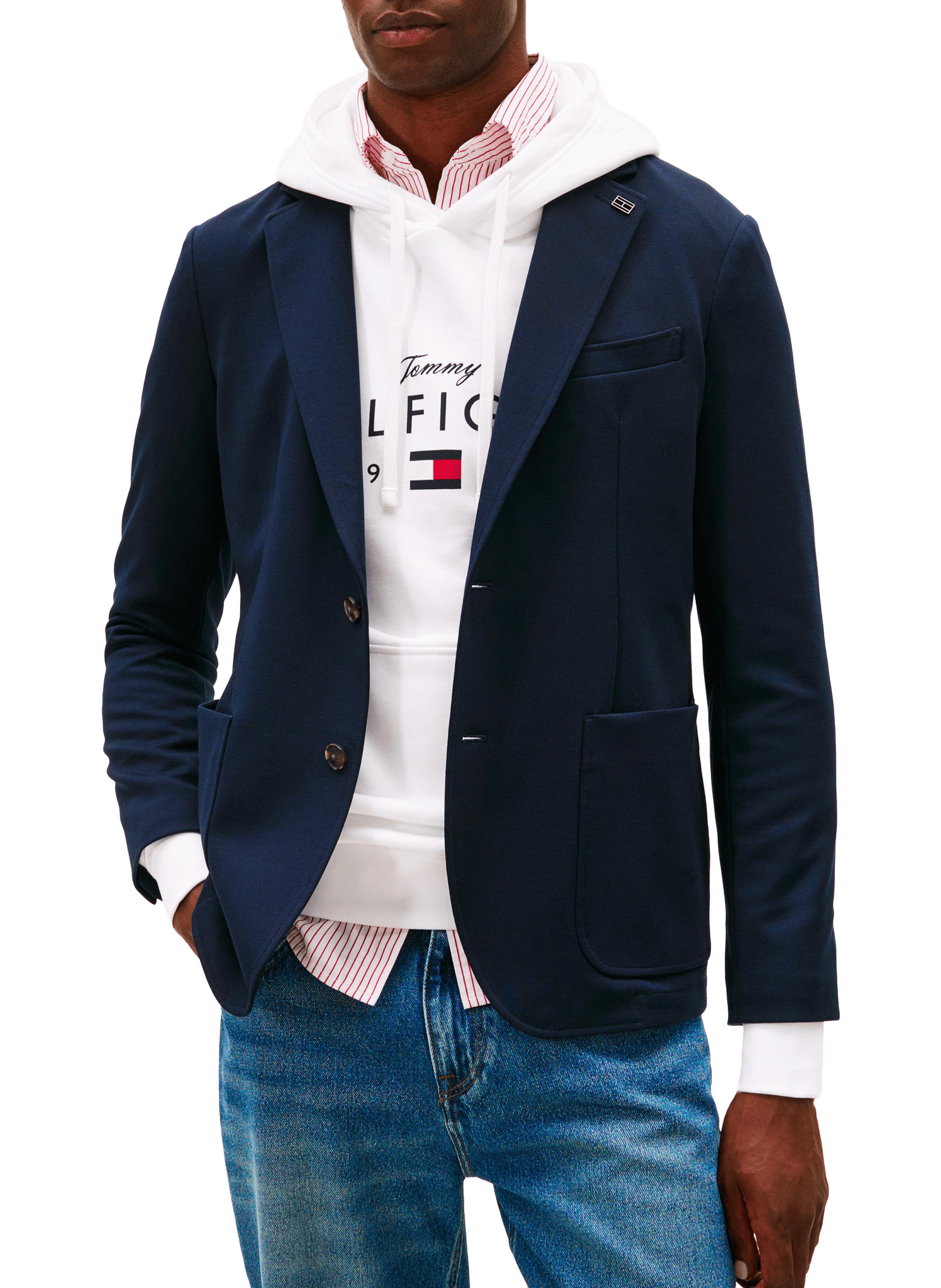 Blazer coupe droite TOMMY HILFIGER Bleu