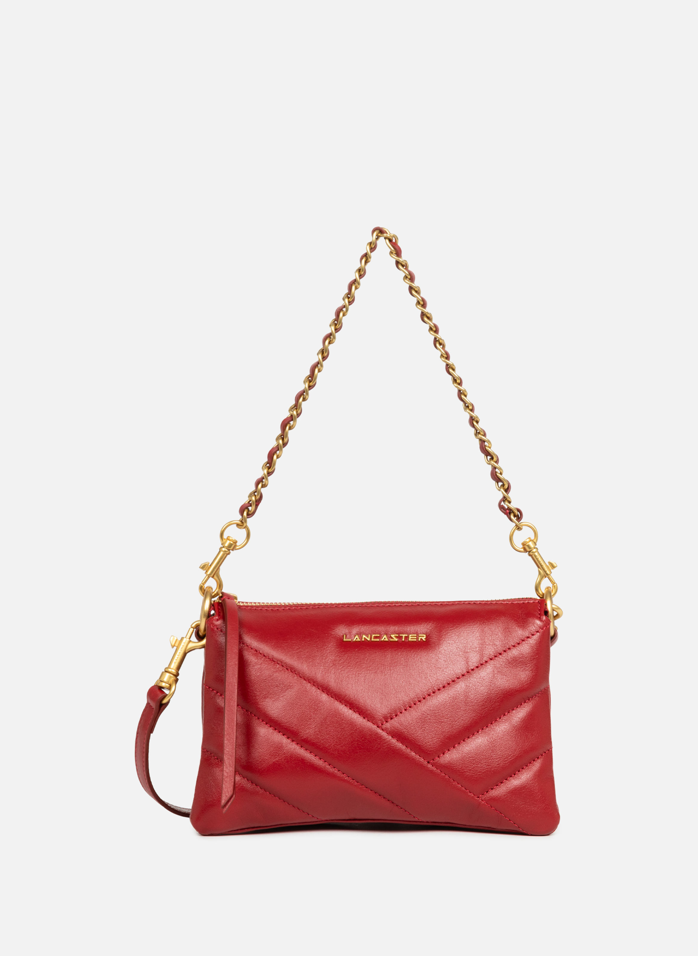 LANCASTER Small clutch - Soft Matelassé Red