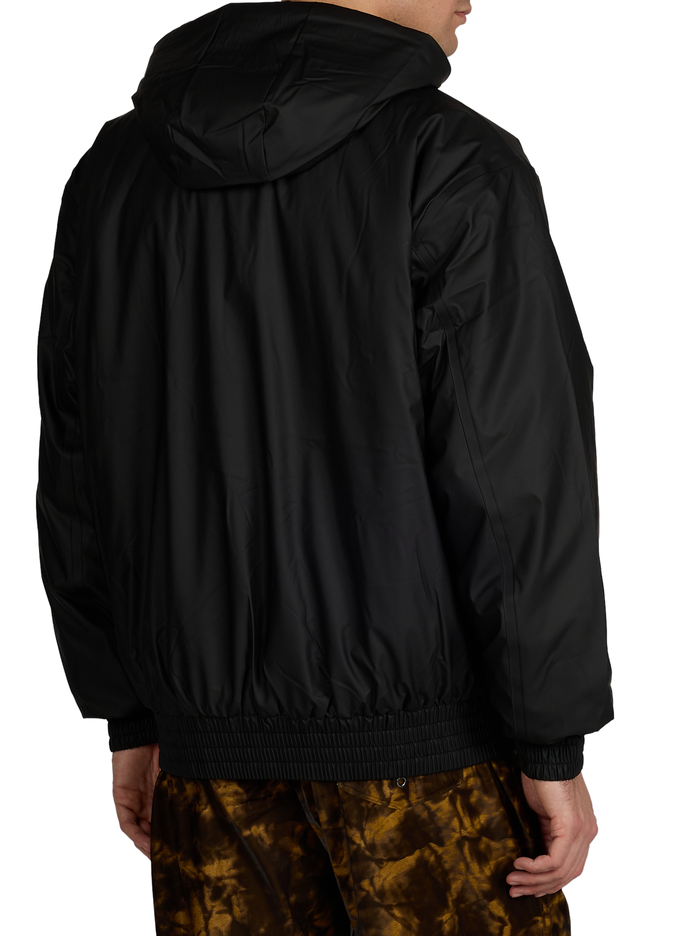 Oversized quilted hooded jacket RAINS Black