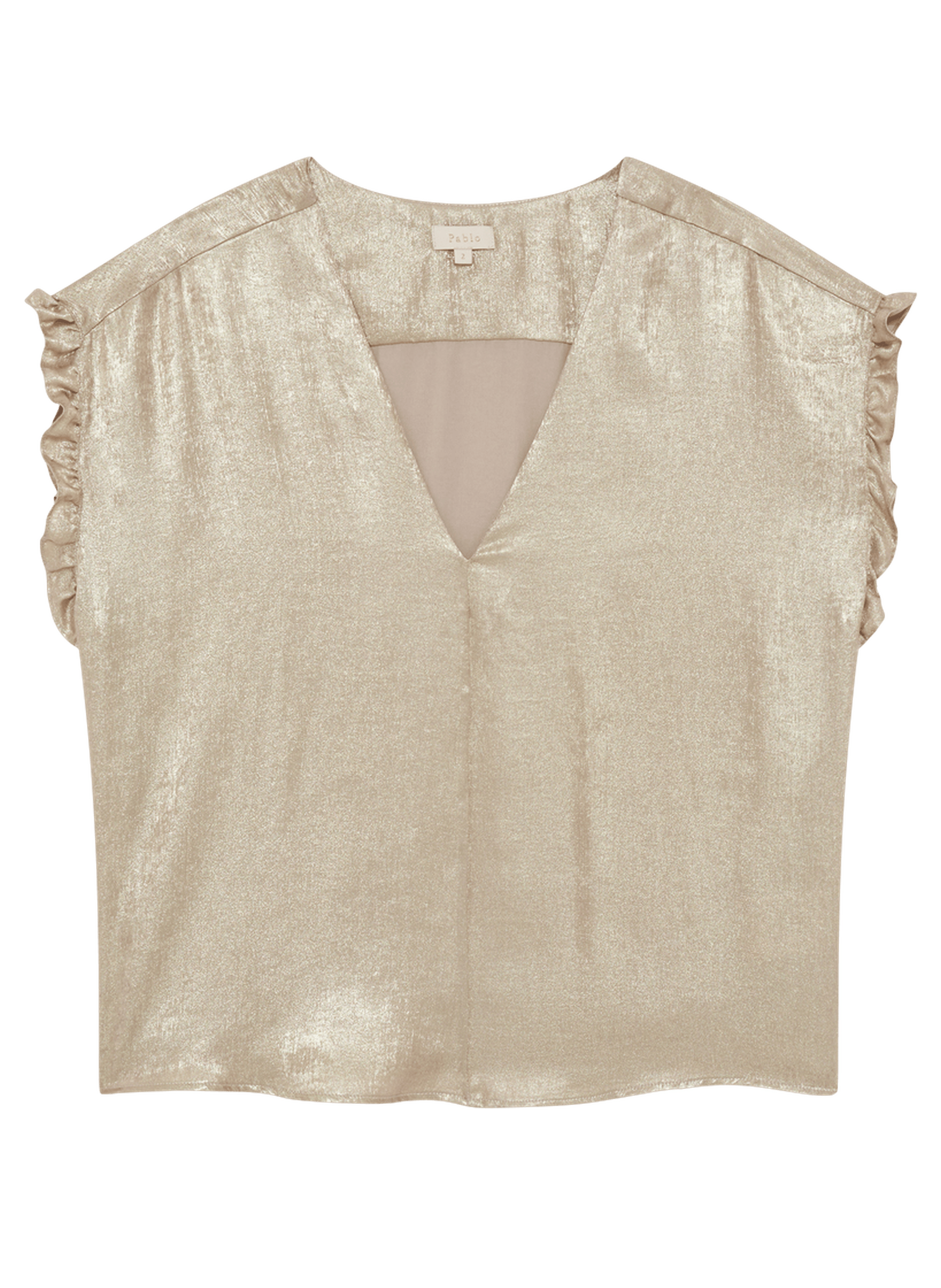 Top volanté doré - cia PABLO Doré