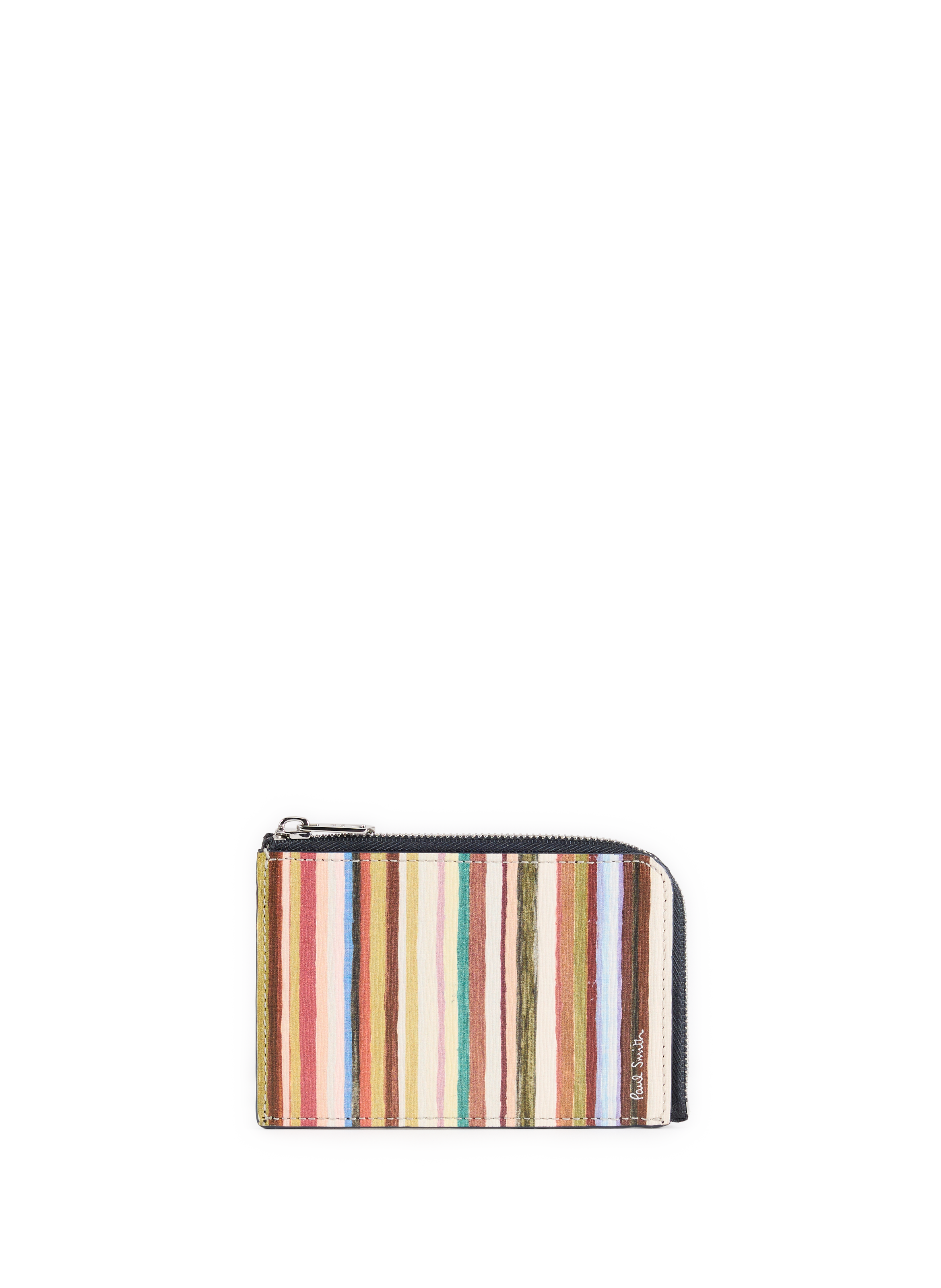 Porte-monnaie à rayures en cuir PAUL SMITH Multicolore