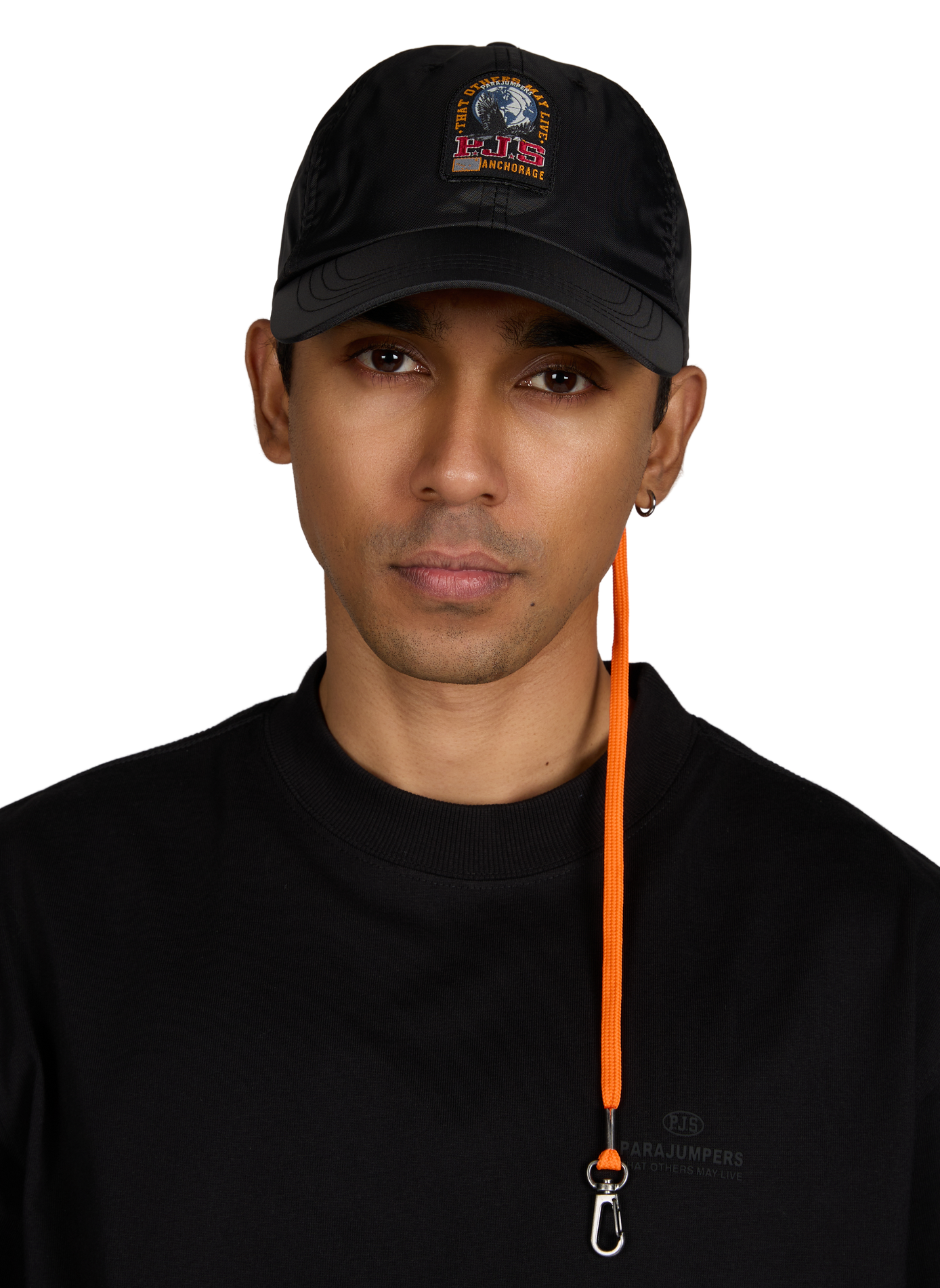 Bravo Cap with removable carabiner cord PARAJUMPERS Black