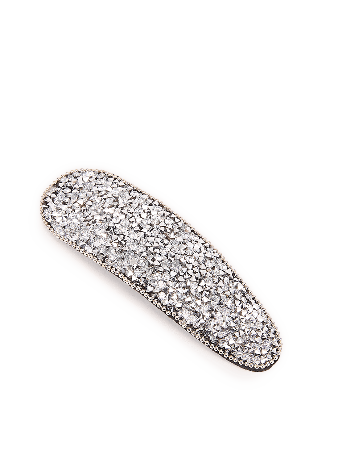Barette ovale à strass SAISON 1865 Argent