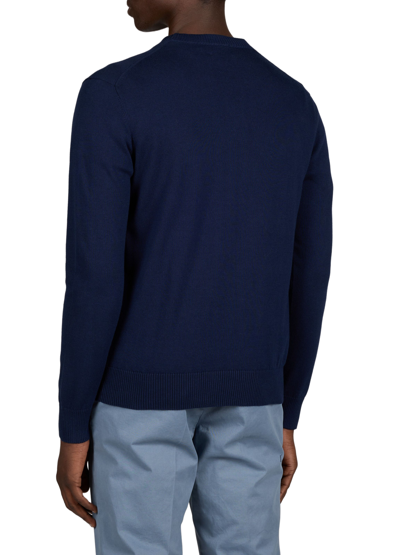 Pull droit à col rond en coton HACKETT Bleu