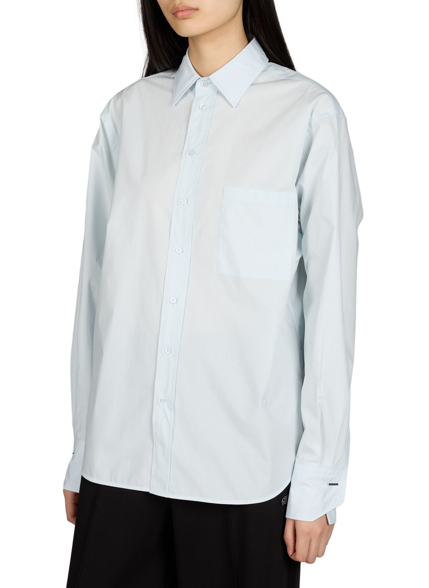 Camisa de algodón BOSS Azul