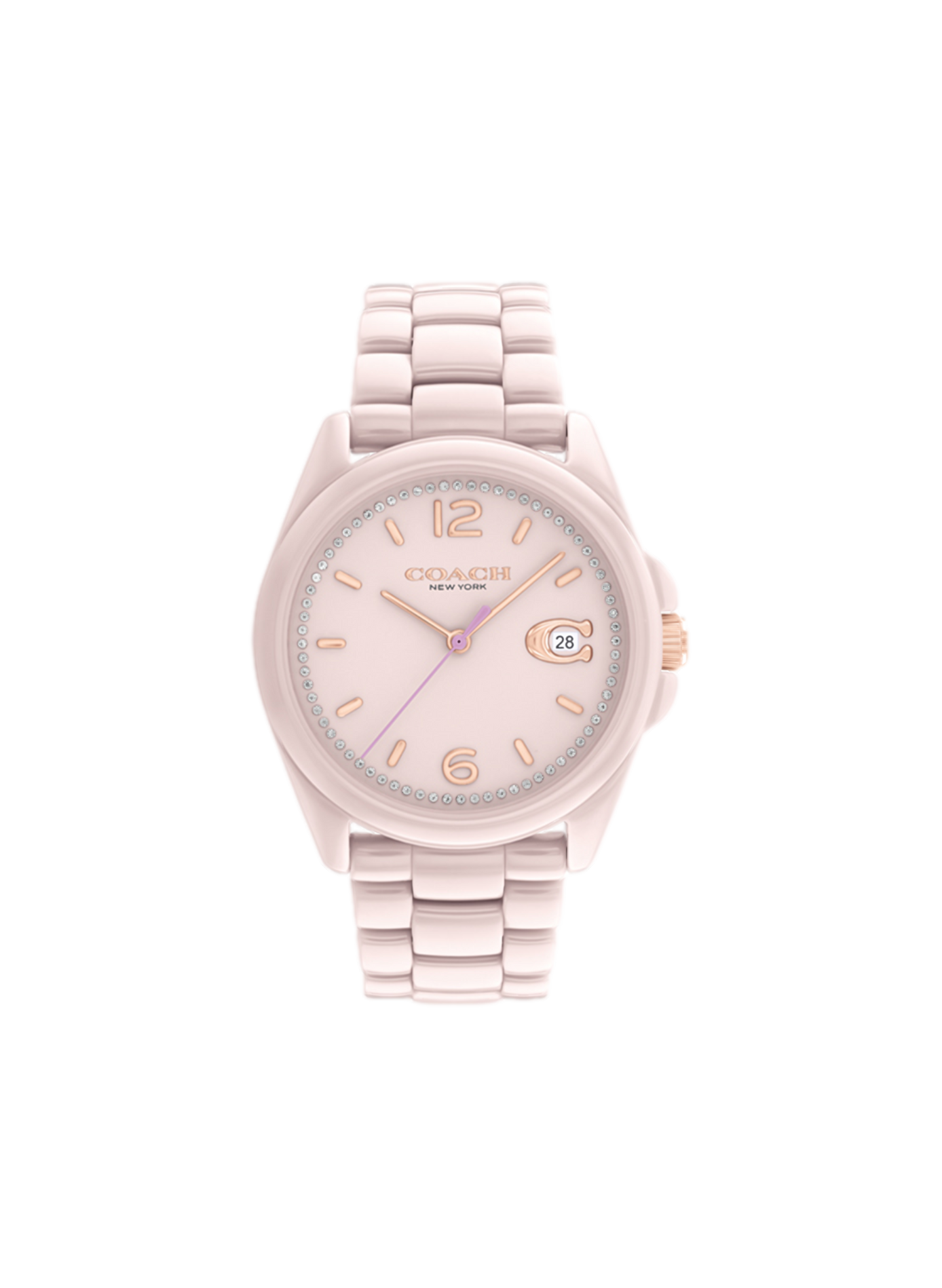 Montre quartz Greyson en céramique COACH MONTRES Rose