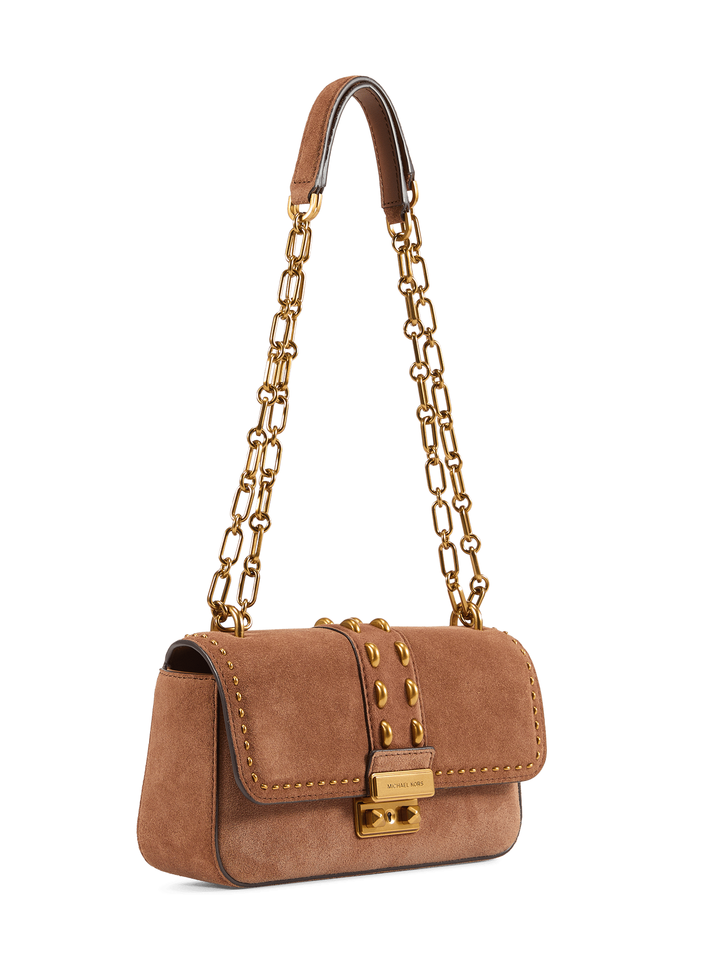 Tribeca suede leather shoulder bag MICHAEL KORS Brown